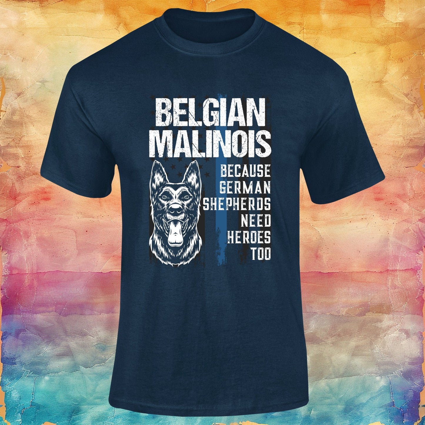 K9 Thin Blue Line Belgian Malinois Unisex Softstyle Tee