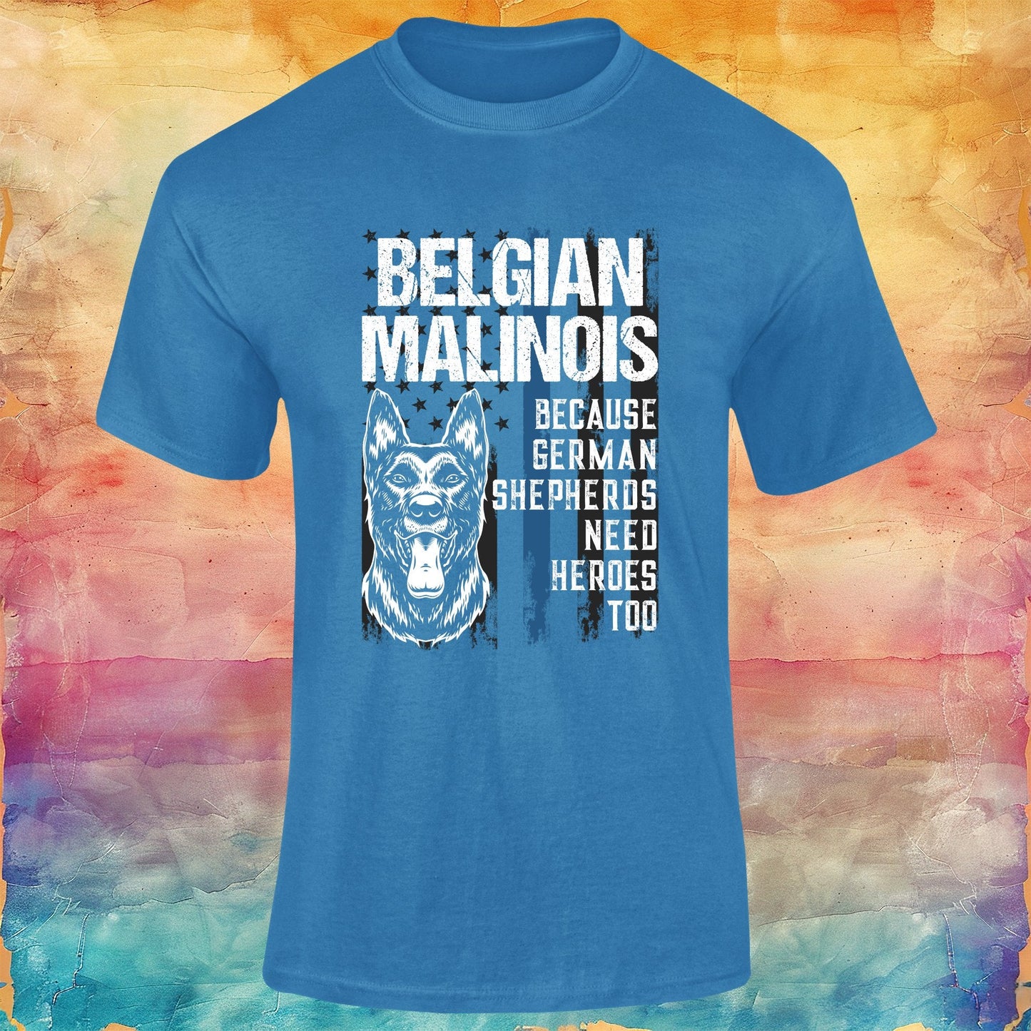 K9 Thin Blue Line Belgian Malinois Unisex Softstyle Tee