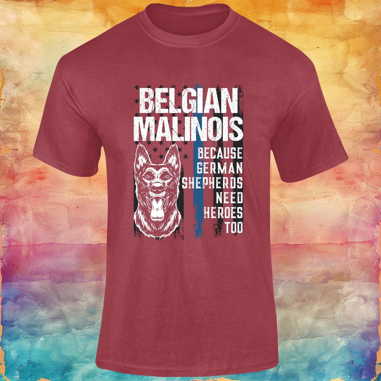 K9 Thin Blue Line Belgian Malinois Unisex Softstyle Tee