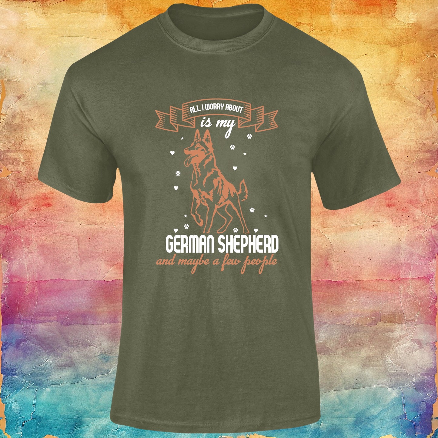 All I Worry About is my German Shepherd Unisex Softstyle Tee