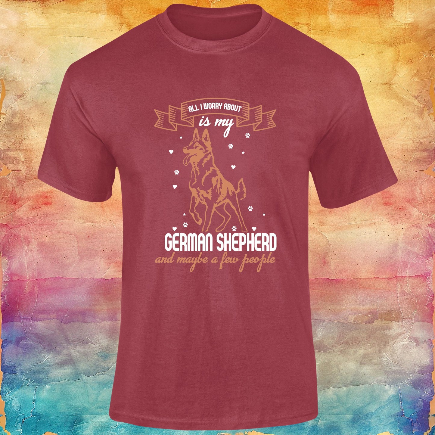 All I Worry About is my German Shepherd Unisex Softstyle Tee