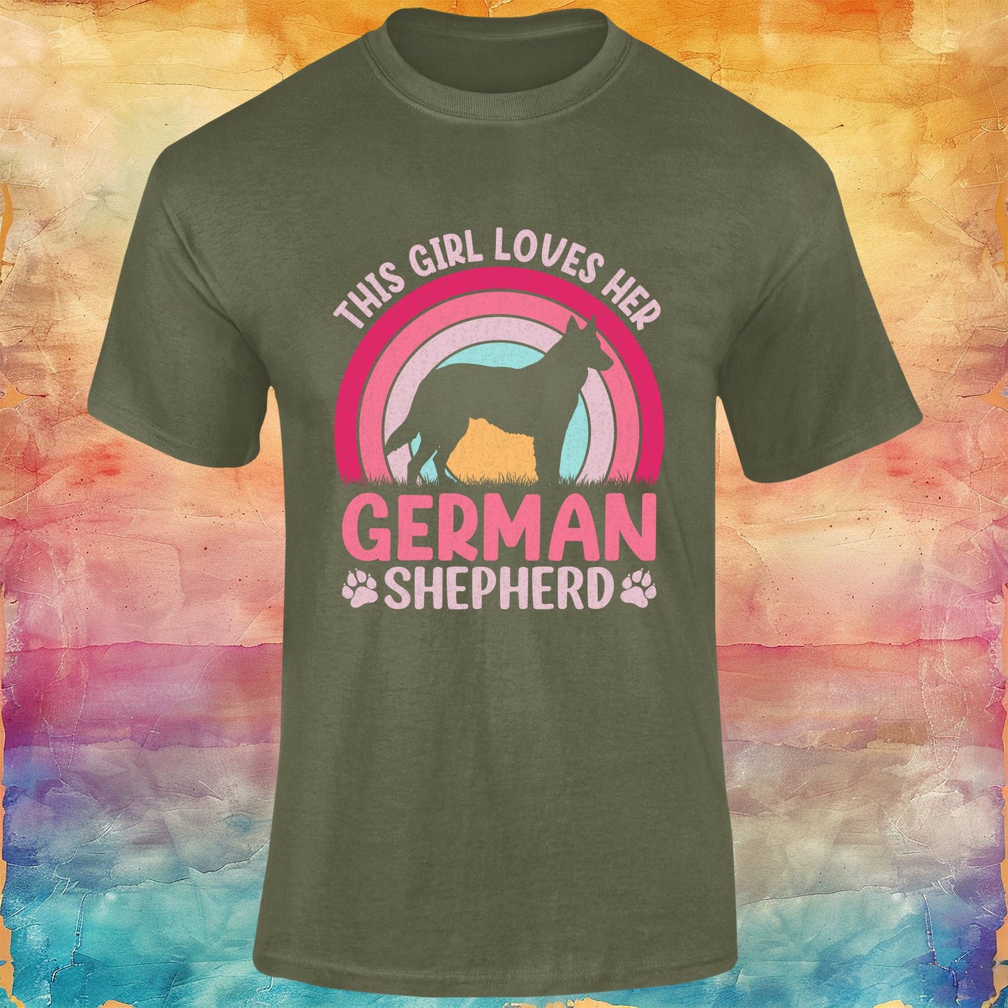 This Girl Loves Her German Shepherd Unisex Softstyle Tee