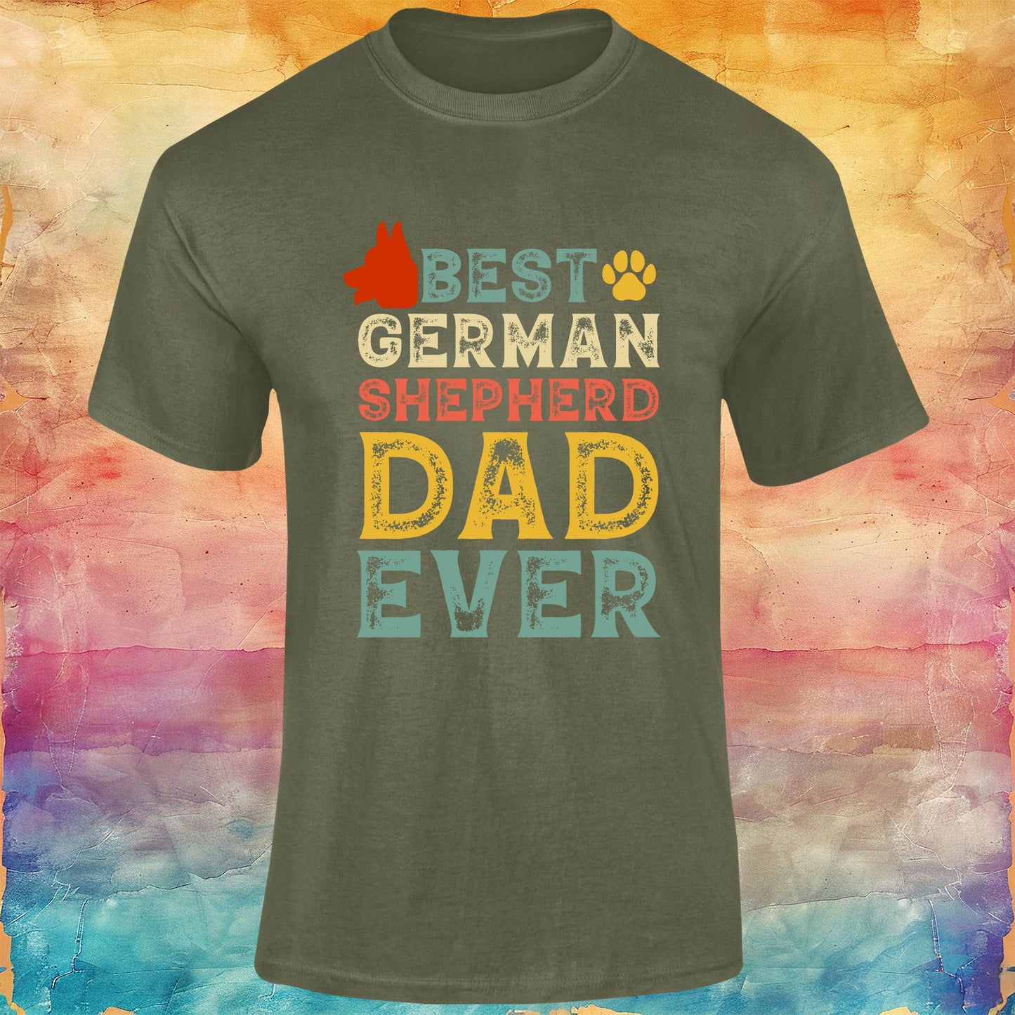 Best German Shepherd Dad Ever Unisex Softstyle Tee