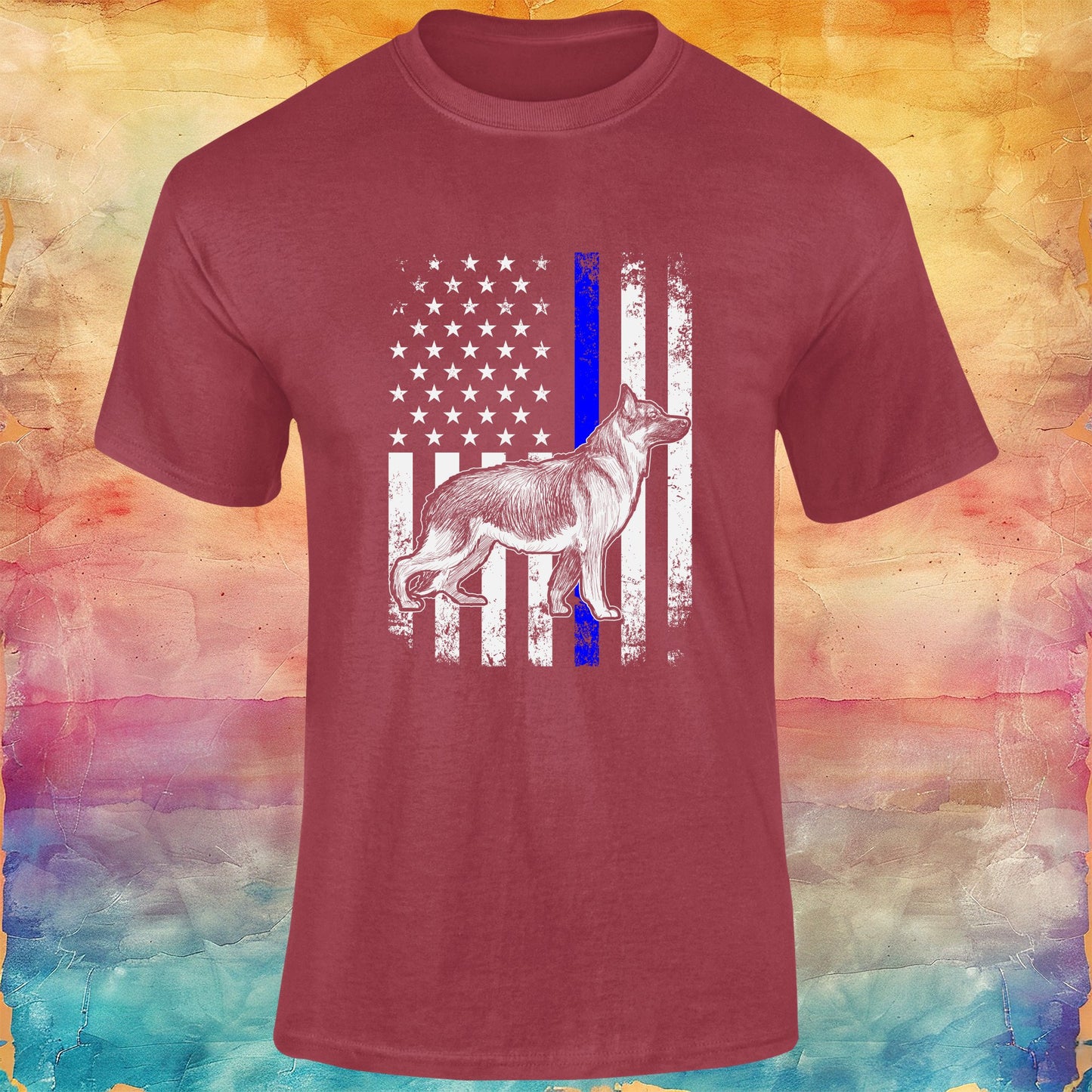 K9 Back the Blue Unisex Softstyle Tee
