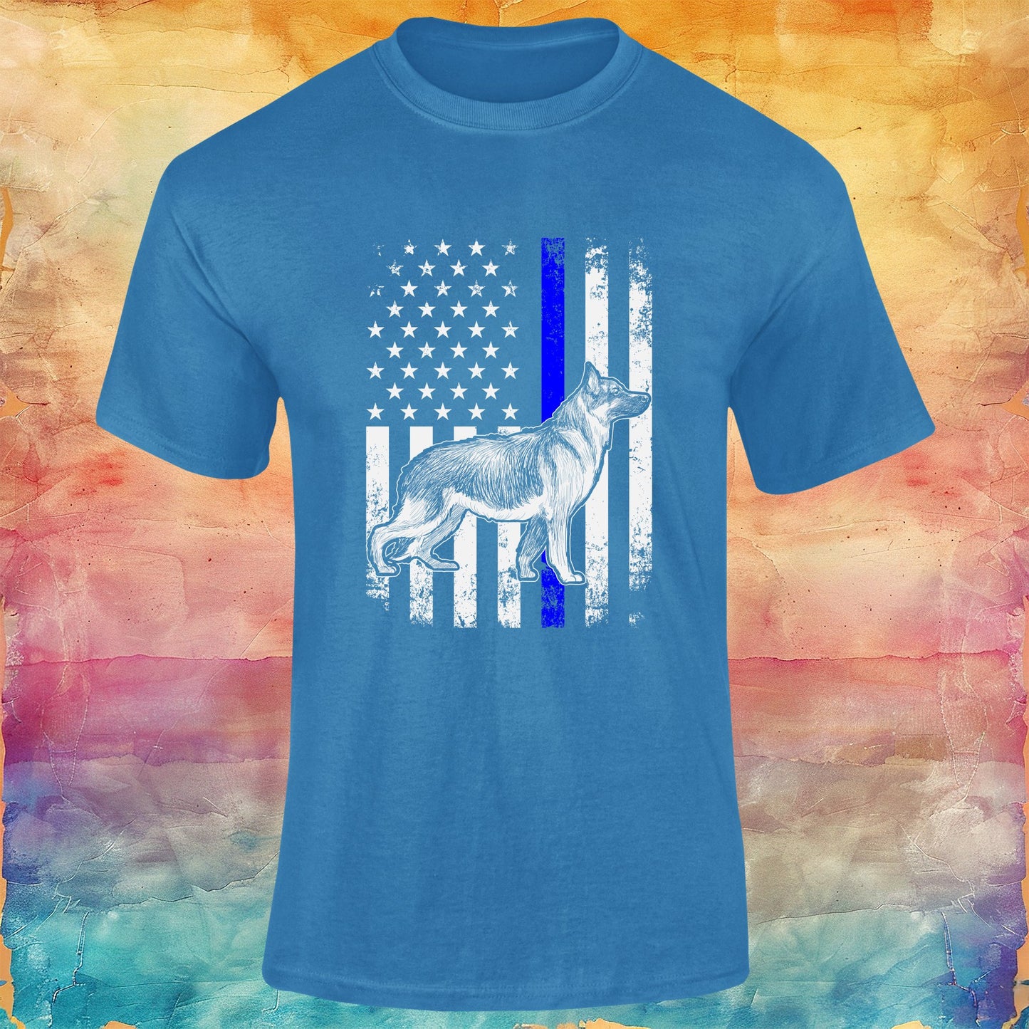 K9 Back the Blue Unisex Softstyle Tee