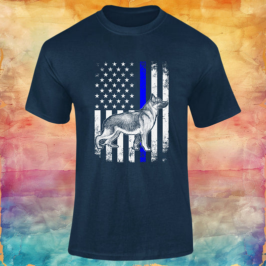 K9 Back the Blue Unisex Softstyle Tee