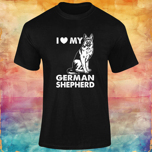 I Love My German Shepherd Unisex Softstyle Tee