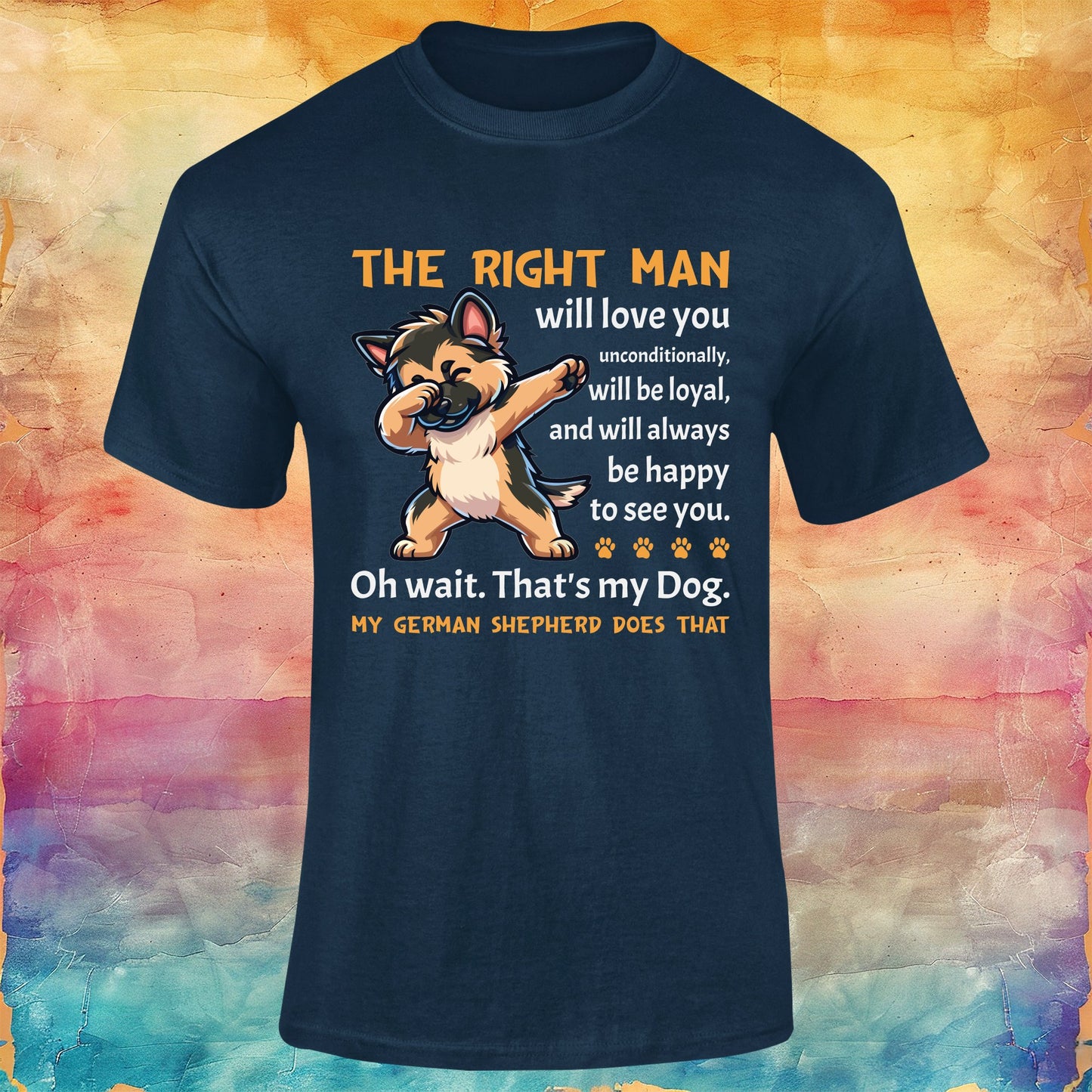 The Right Man Will Love you Unconditionally Unisex Softstyle Tee