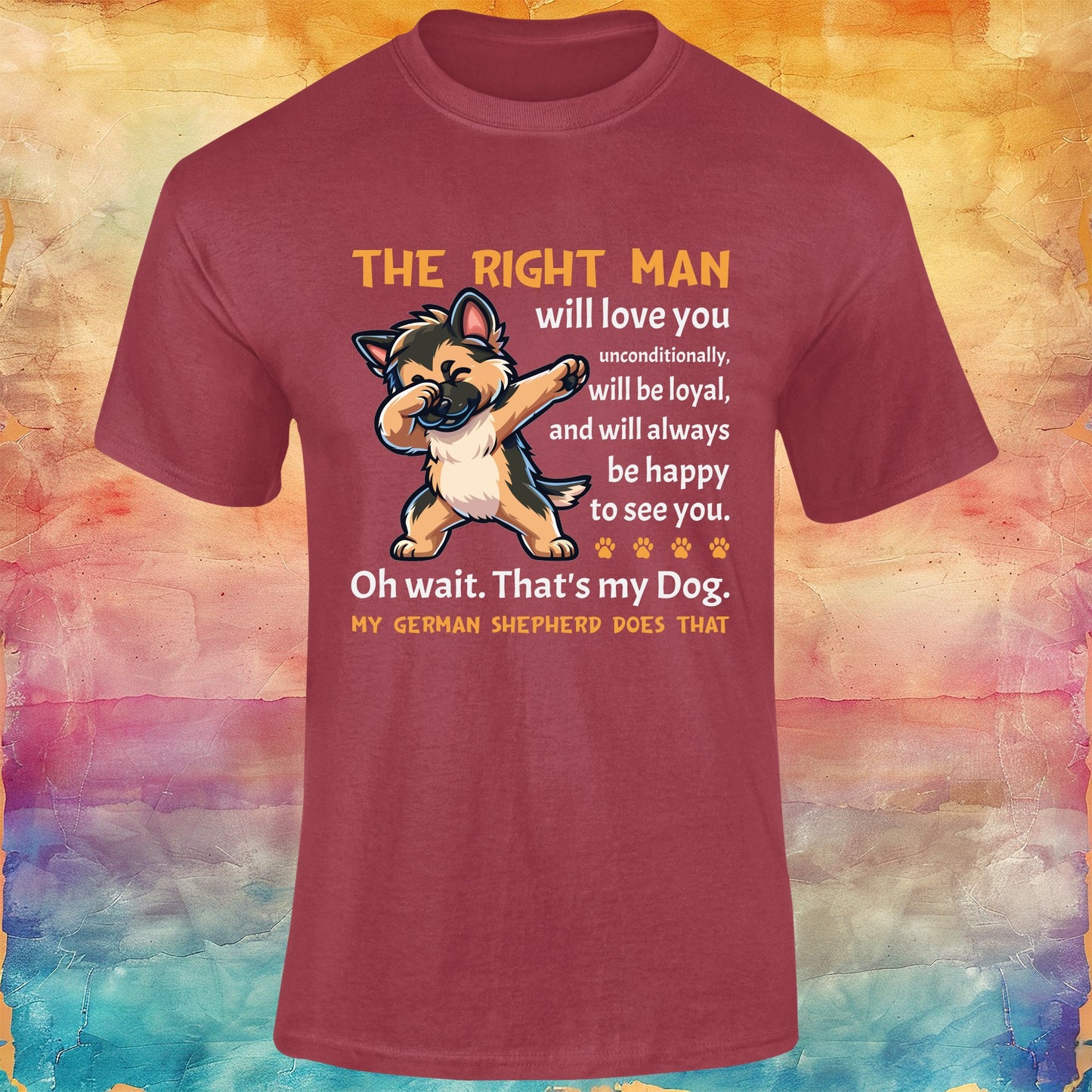 The Right Man Will Love you Unconditionally Unisex Softstyle Tee
