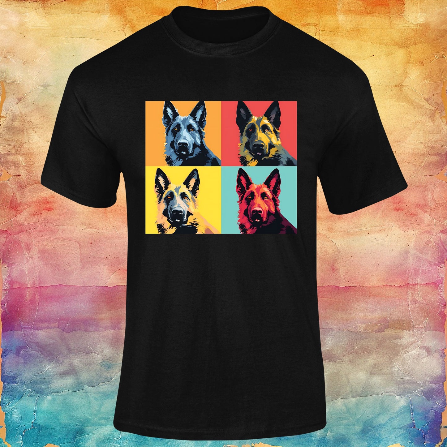German Shepherd Art Unisex Softstyle Tee