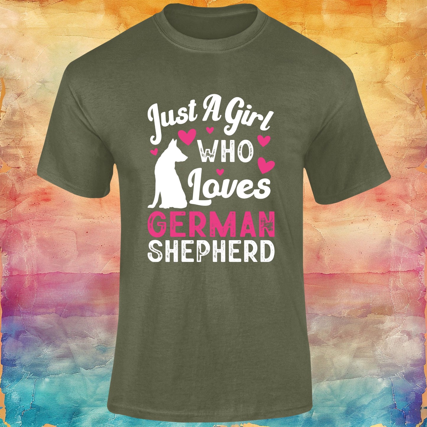 Just a Girl Who Loves German Shepherd Unisex Softstyle Tee