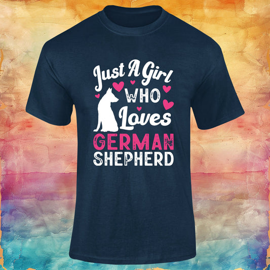 Just a Girl Who Loves German Shepherd Unisex Softstyle Tee