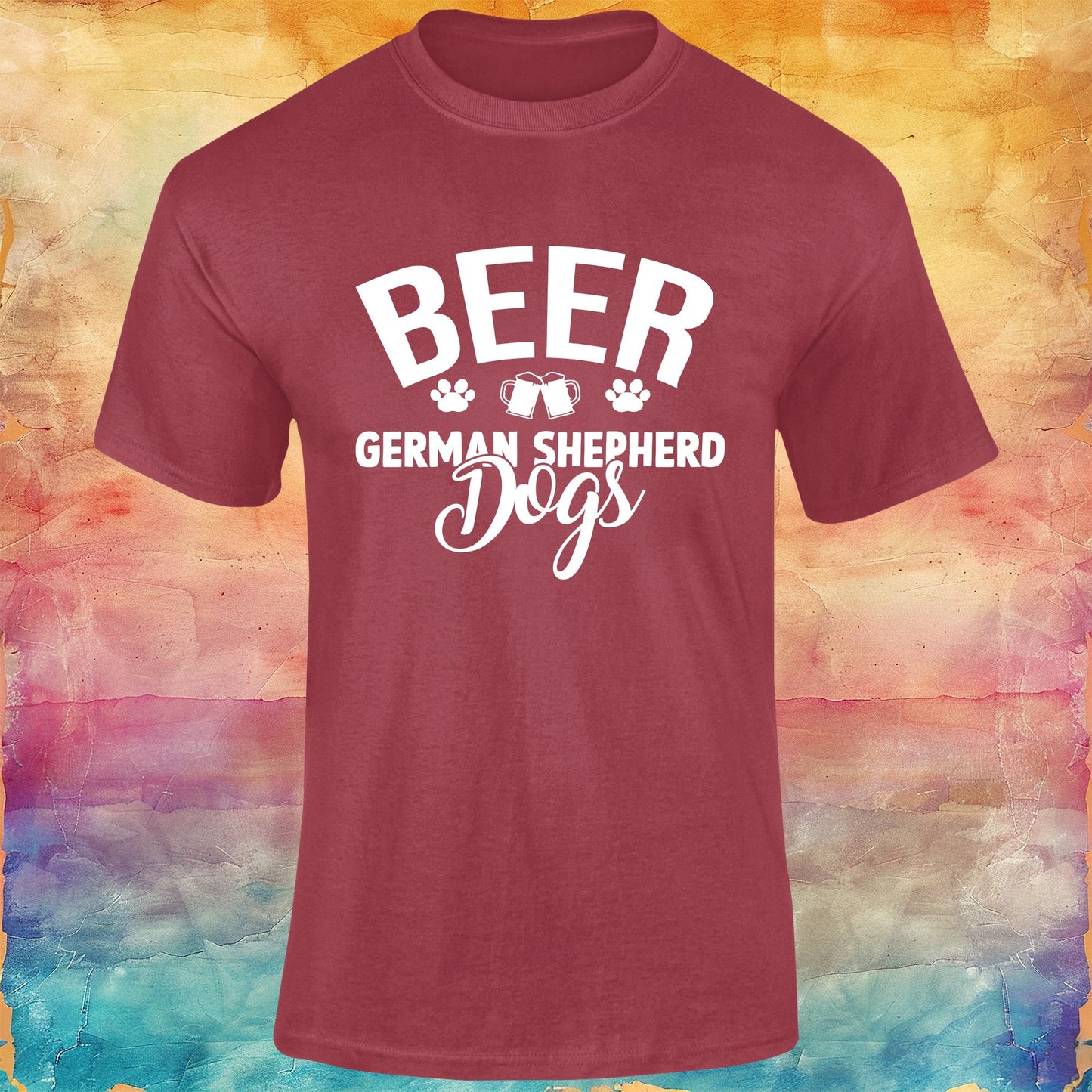 Beer and German Shepherd Dogs Unisex Softstyle Tee