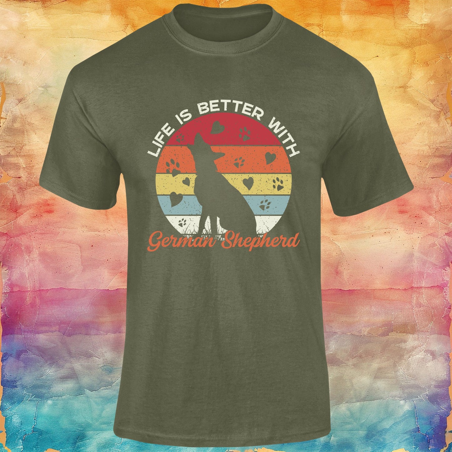 Life is Better With German Shepherd Unisex Softstyle Tee