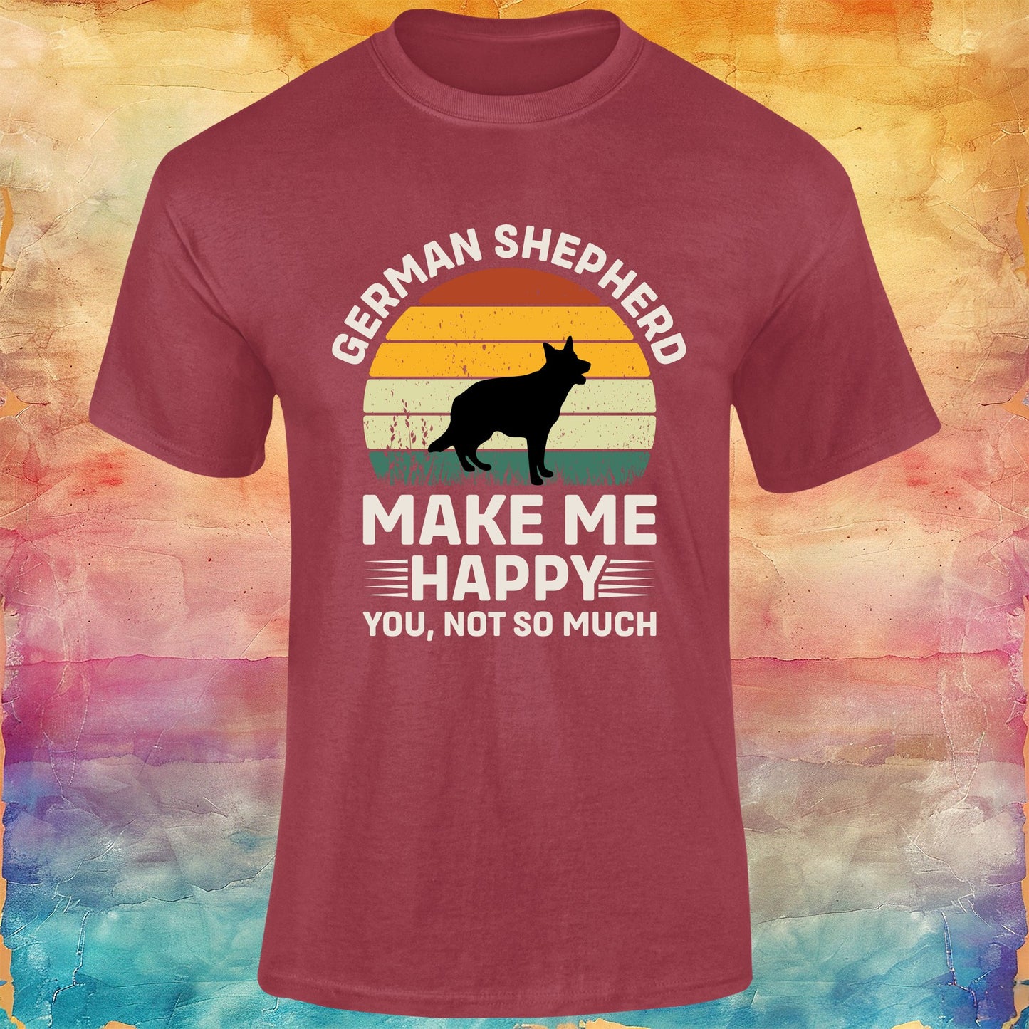 German Shepherd Makes Me Happy, You Not So Much Unisex Softstyle Tee