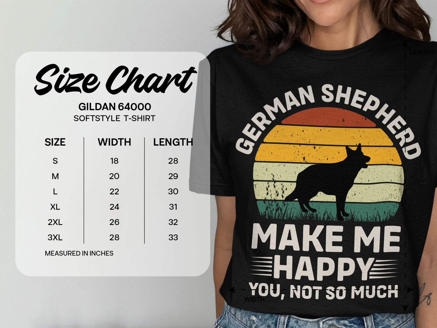 German Shepherd Makes Me Happy, You Not So Much Unisex Softstyle Tee