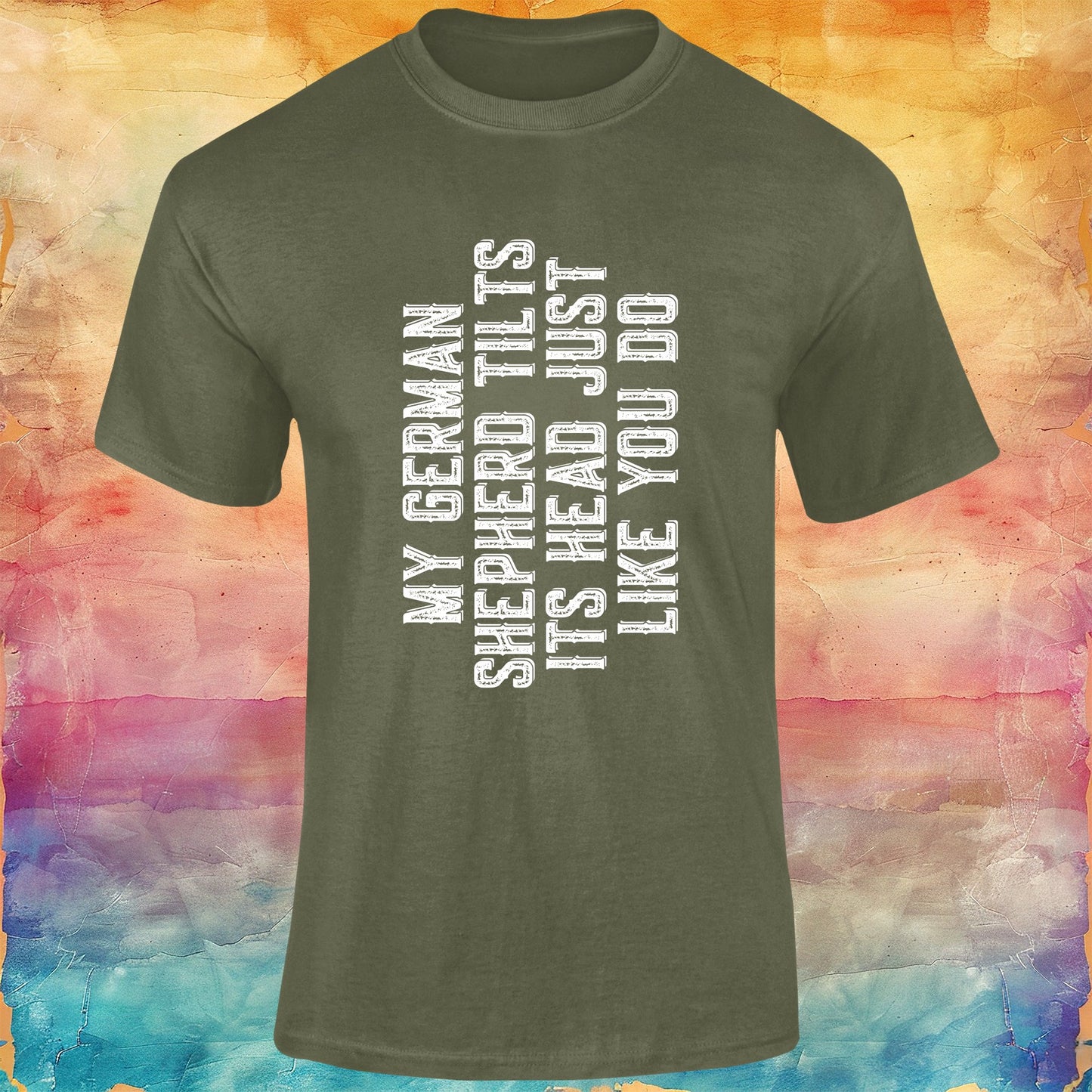 My German Shepherd Tilts Its Head Like You Do Unisex Softstyle Tee