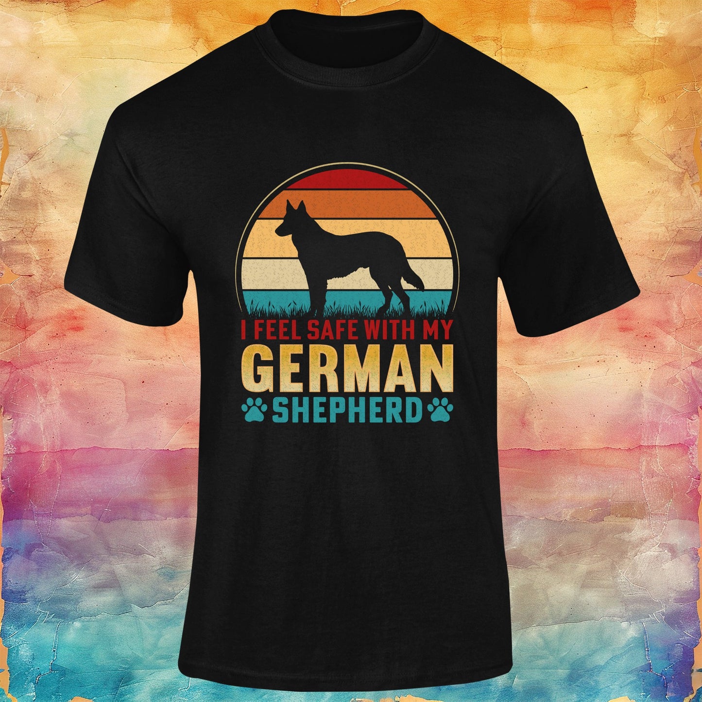 I Feel Safe With My German Shepherd Unisex Softstyle Tee
