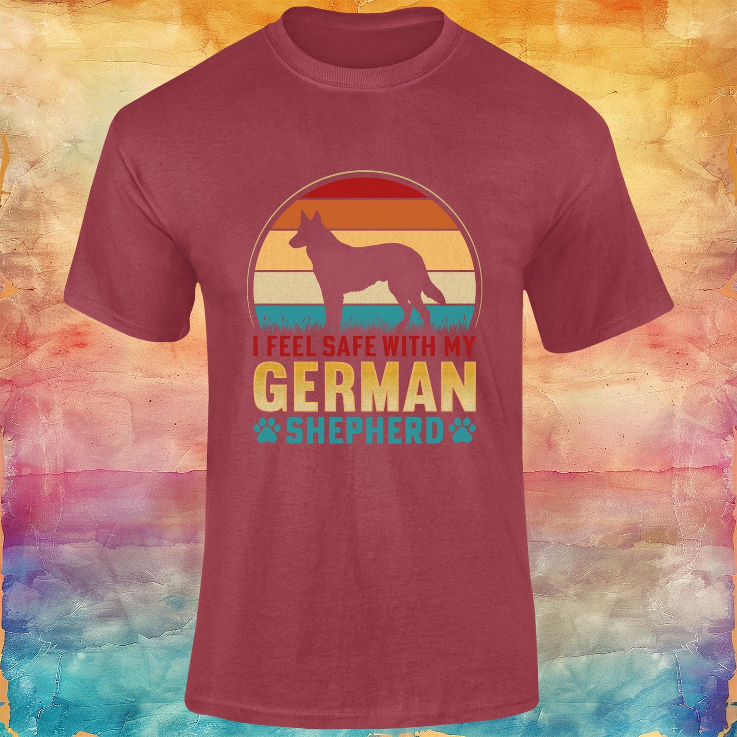 I Feel Safe With My German Shepherd Unisex Softstyle Tee