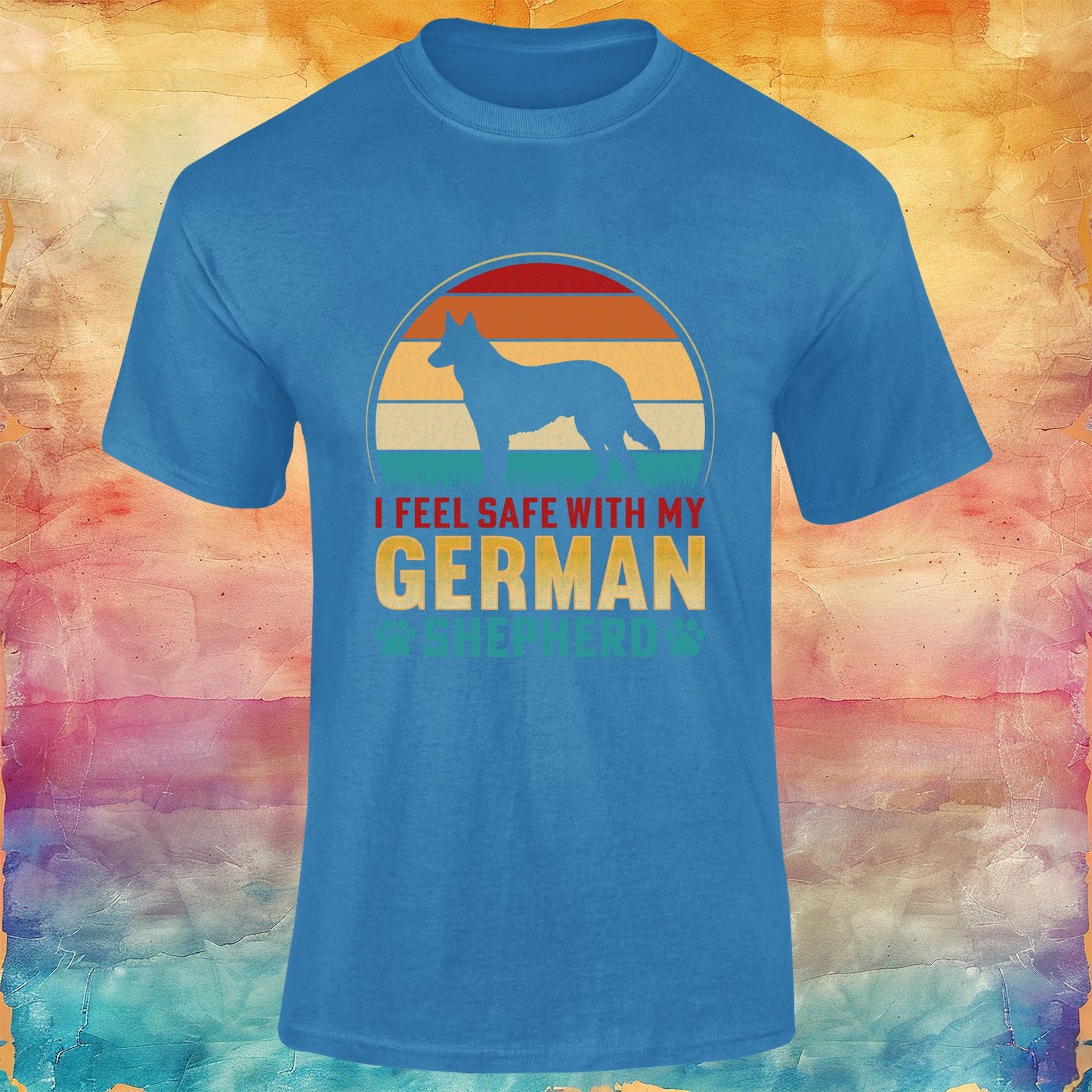 I Feel Safe With My German Shepherd Unisex Softstyle Tee