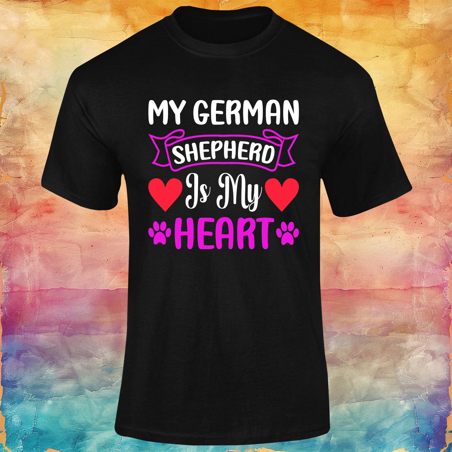 My German Shepherd is My Heart Unisex Softstyle Tee