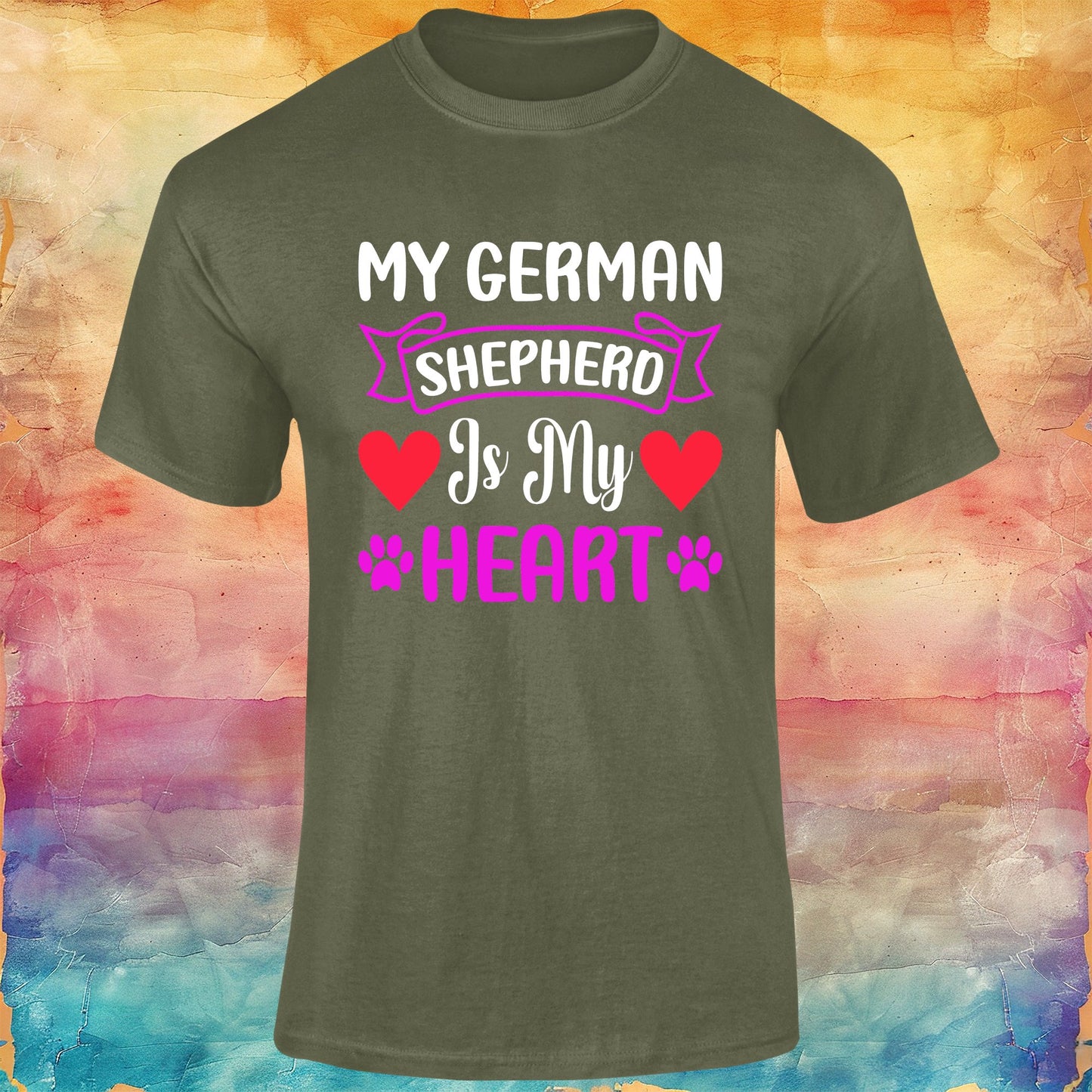 My German Shepherd is My Heart Unisex Softstyle Tee