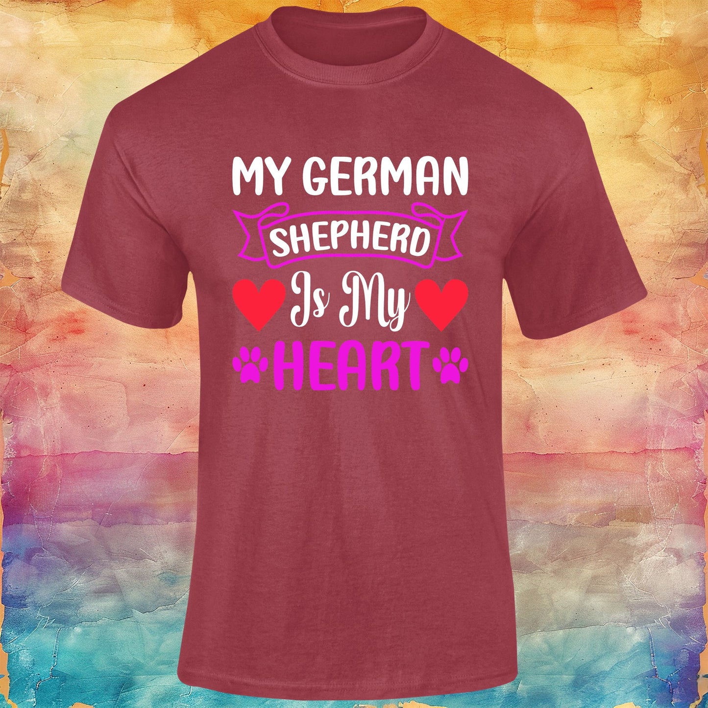 My German Shepherd is My Heart Unisex Softstyle Tee