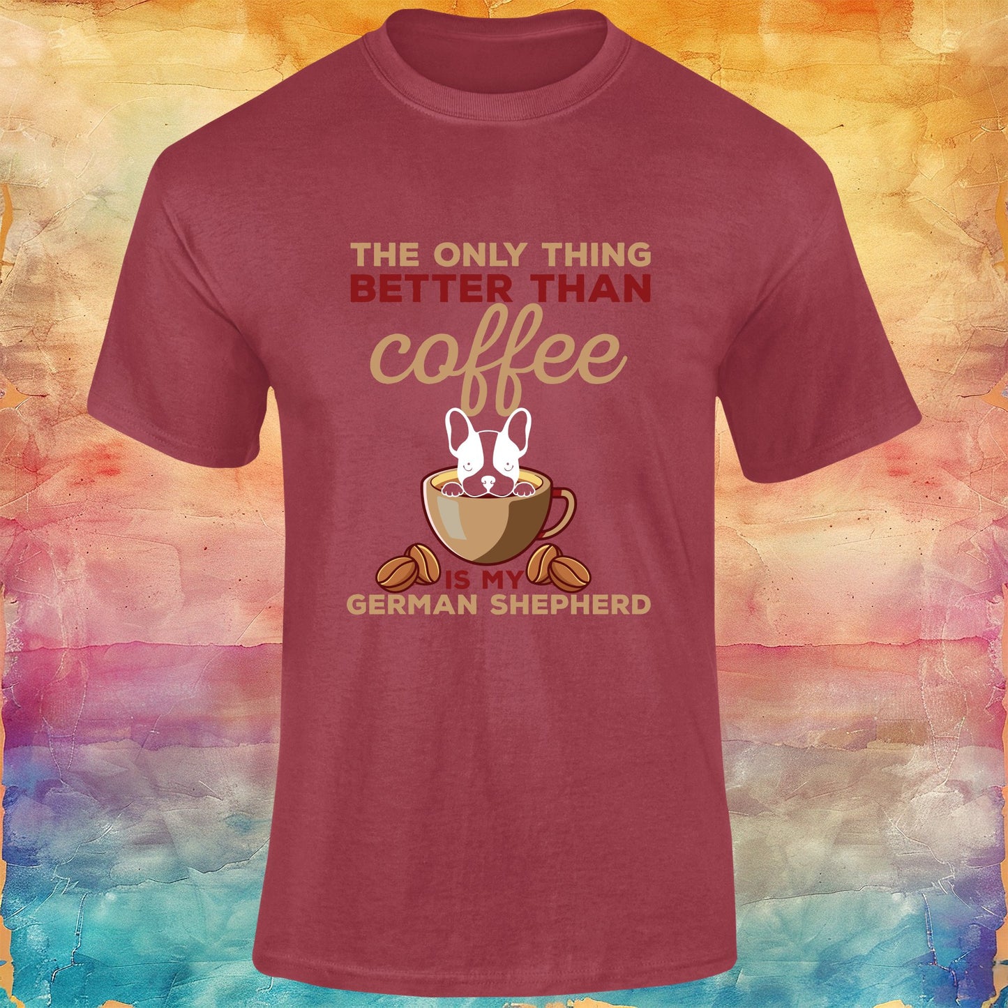 The Only Thing Better Than Coffee is My German Shepherd Unisex Softstyle Tee