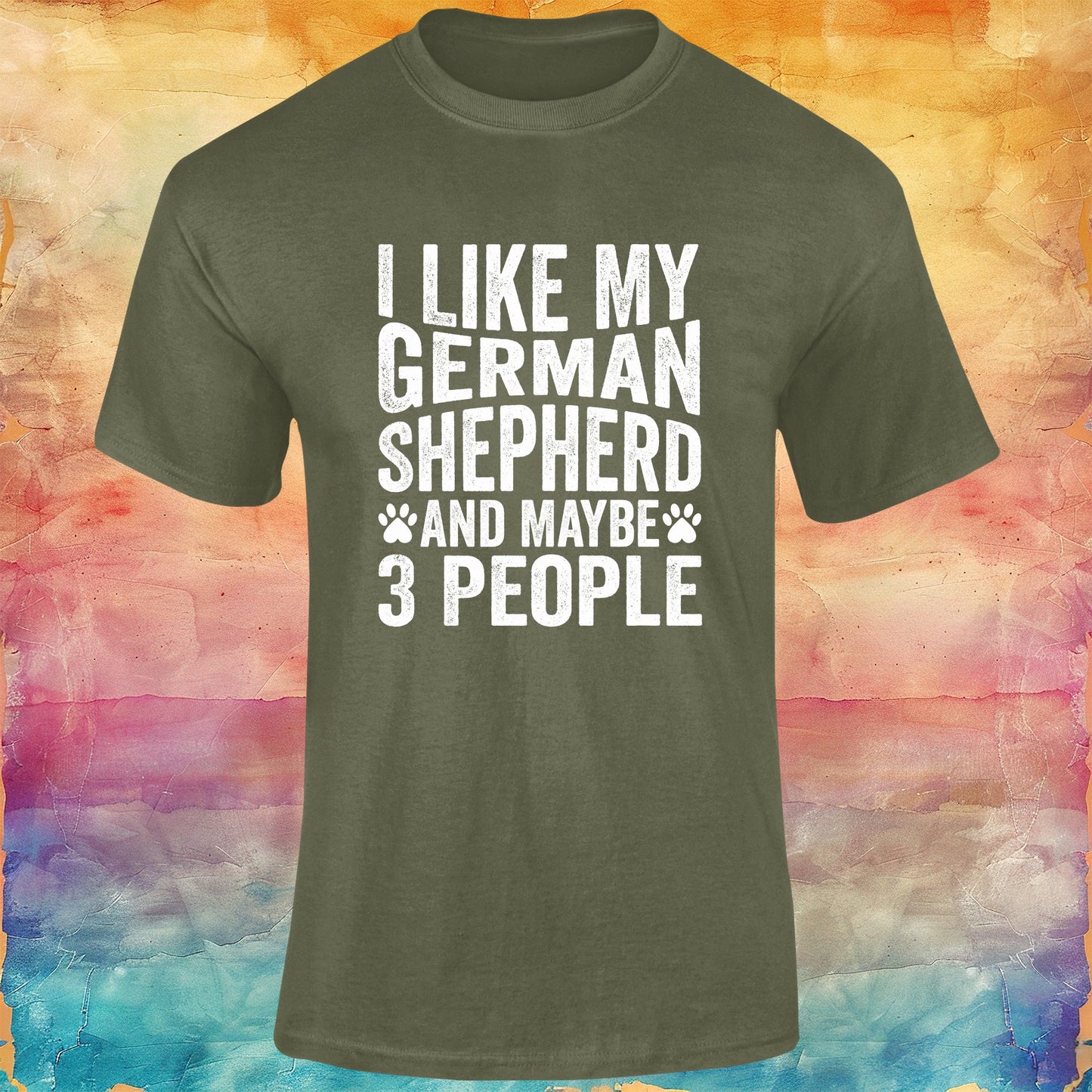 I Like My German Shepherd and Maybe 3 People Unisex Softstyle Tee