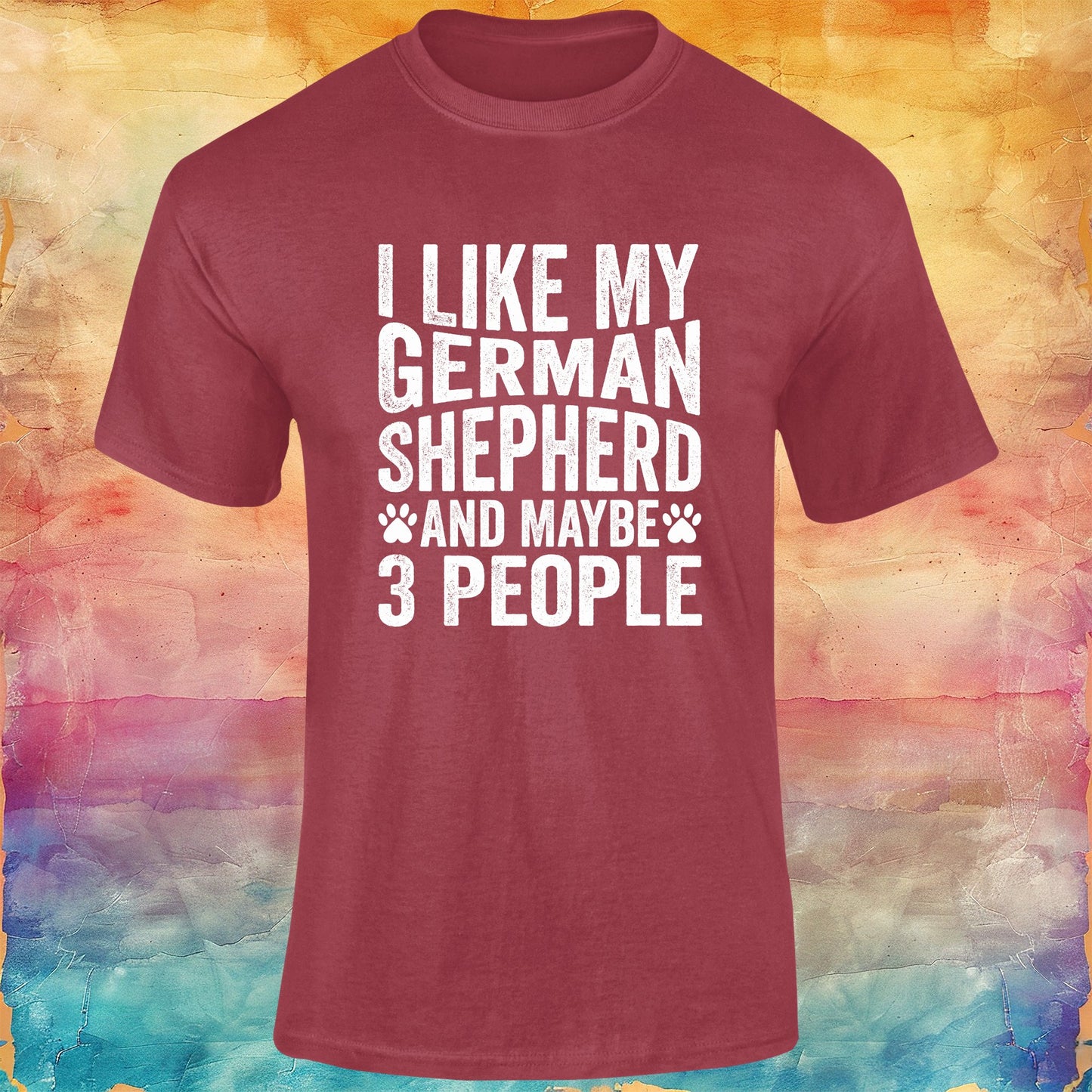 I Like My German Shepherd and Maybe 3 People Unisex Softstyle Tee