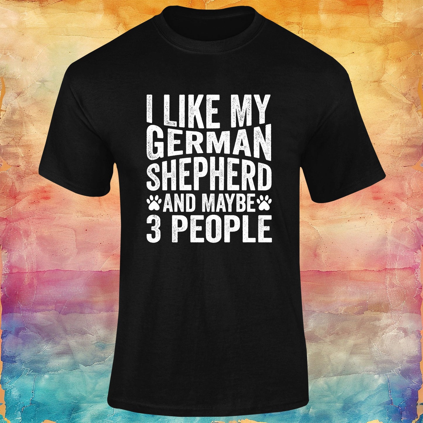 I Like My German Shepherd and Maybe 3 People Unisex Softstyle Tee