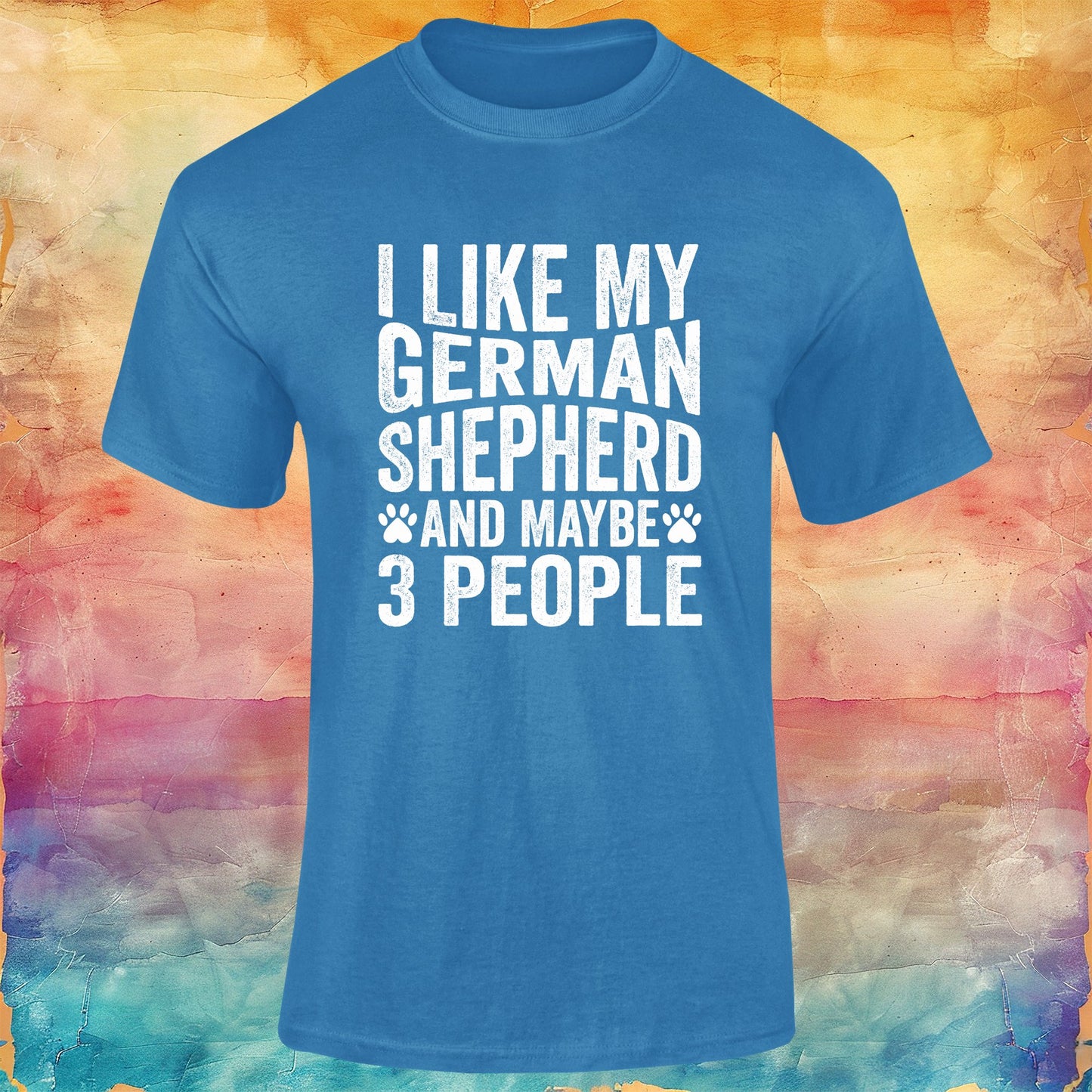 I Like My German Shepherd and Maybe 3 People Unisex Softstyle Tee