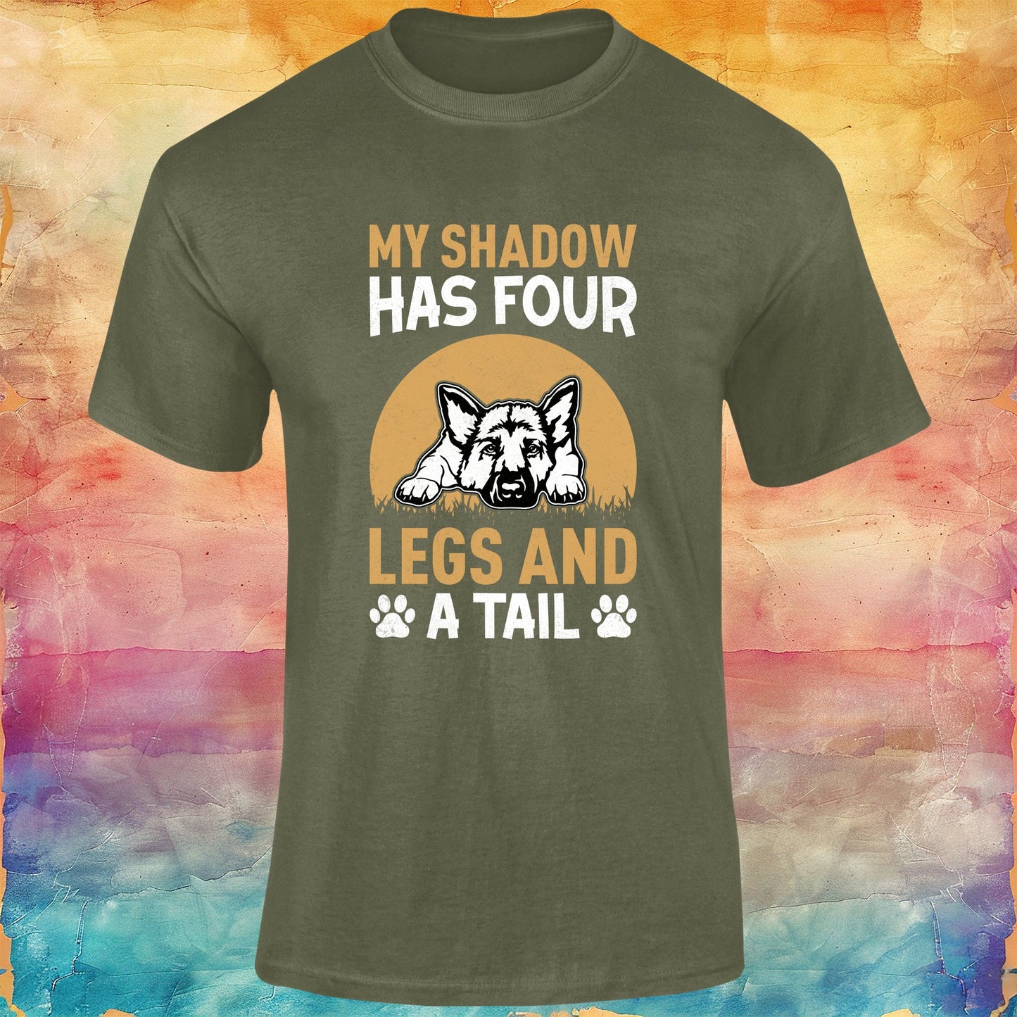 My Shadow has Four Legs Unisex Softstyle Tee