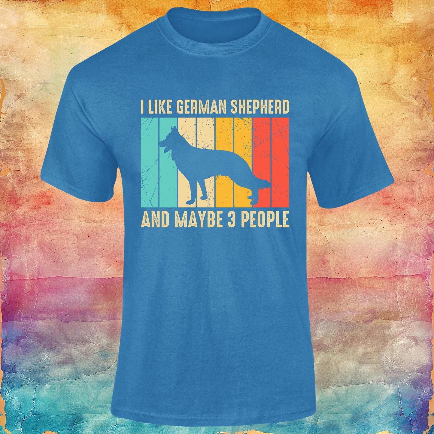 I Like My German Shepherd and Maybe Three People Unisex Softstyle Tee