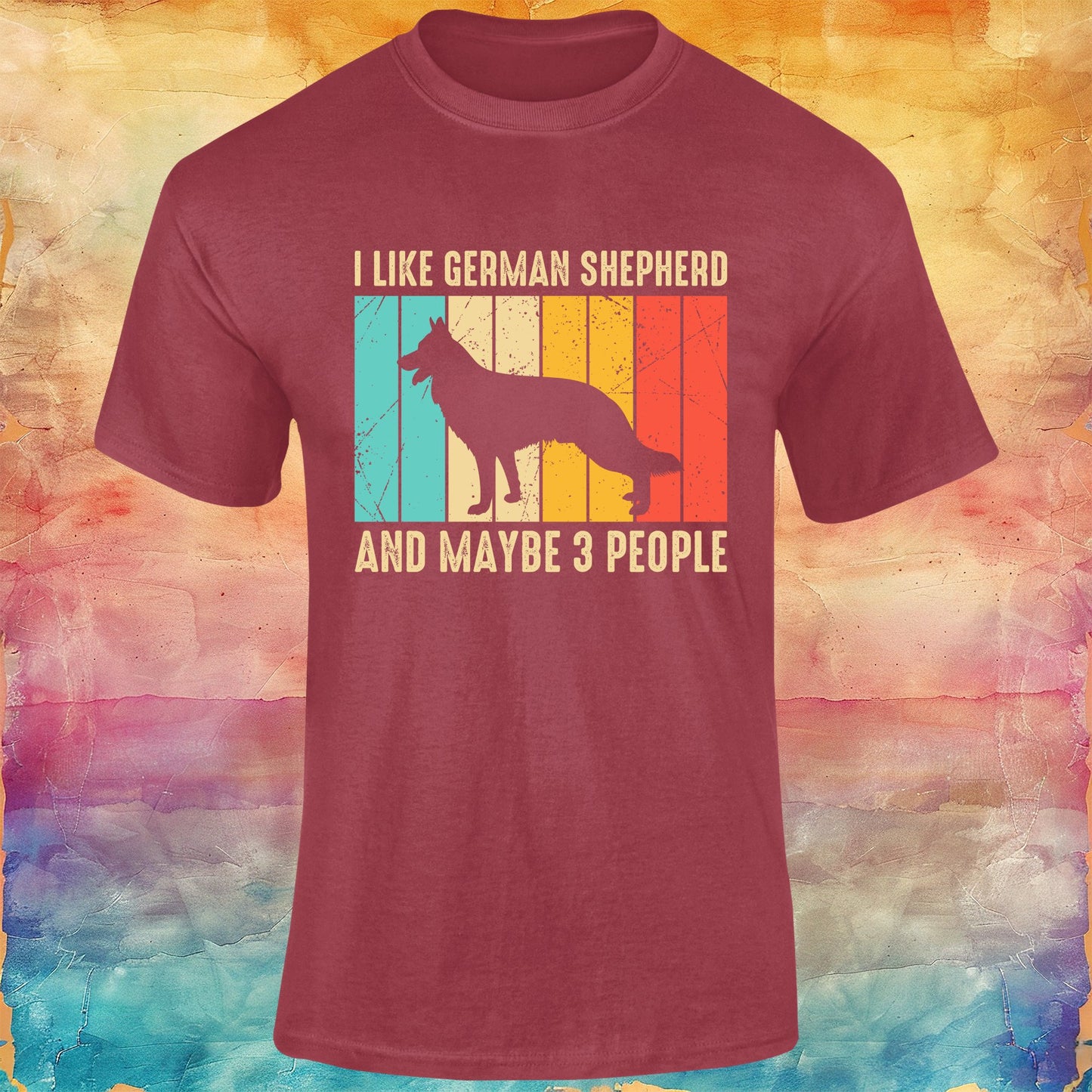 I Like My German Shepherd and Maybe Three People Unisex Softstyle Tee