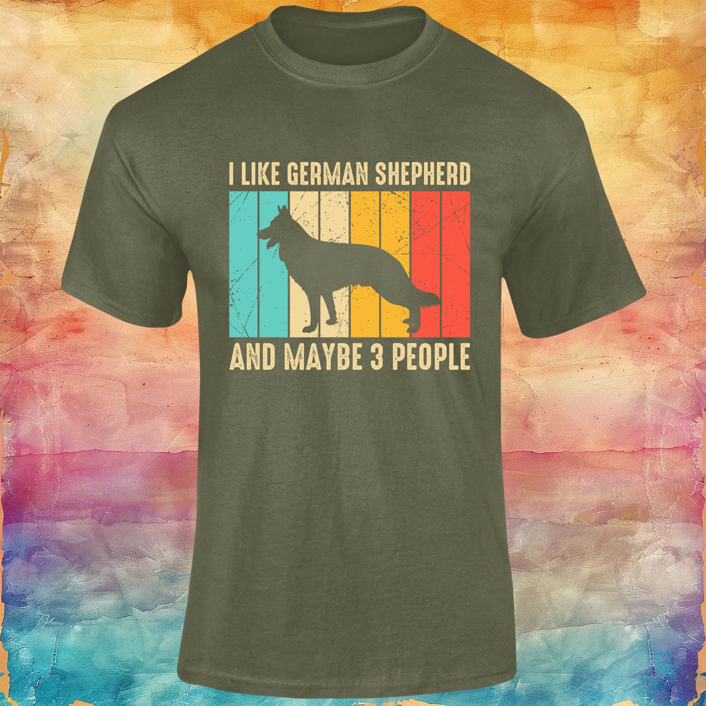 I Like My German Shepherd and Maybe Three People Unisex Softstyle Tee