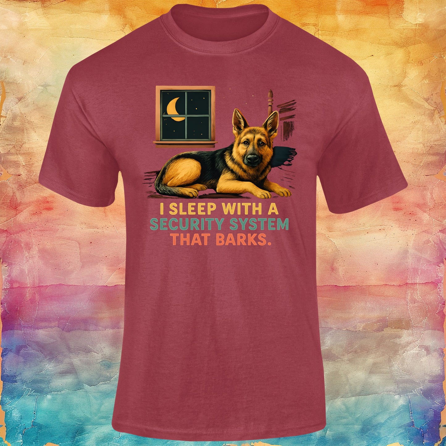 I Sleep With a Security System That Barks Unisex Softstyle Tee
