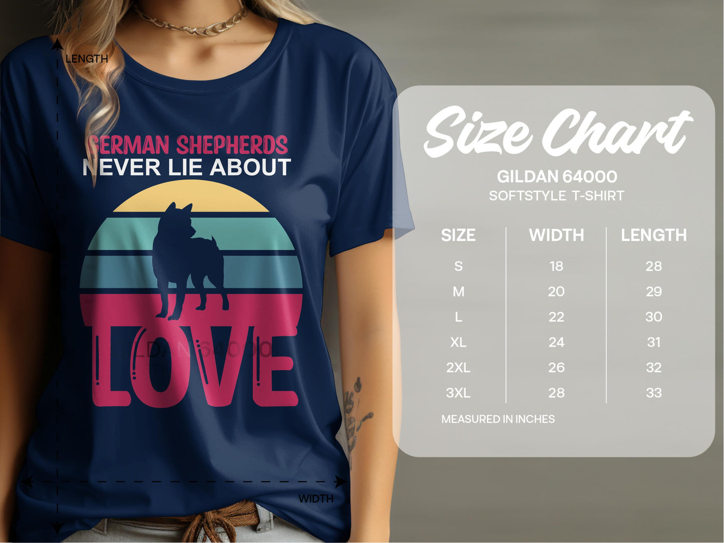 German Shepherds Never Lie About Love Unisex Softstyle Tee
