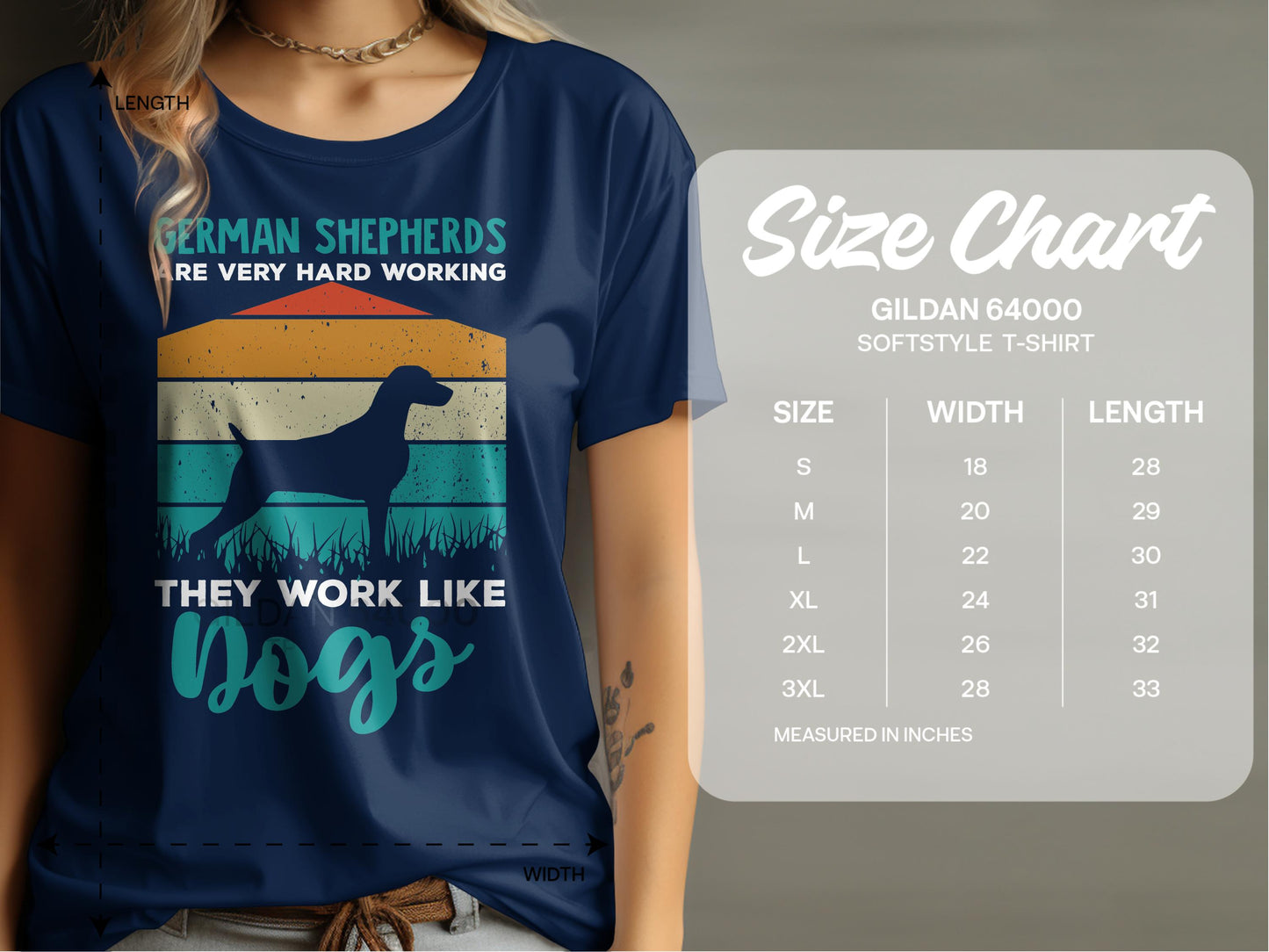 German Shepherds are Very Hard Working Unisex Softstyle Tee