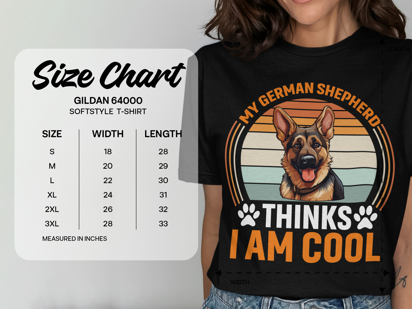 My German Shepherd Thinks I am Cool Unisex Softstyle Tee