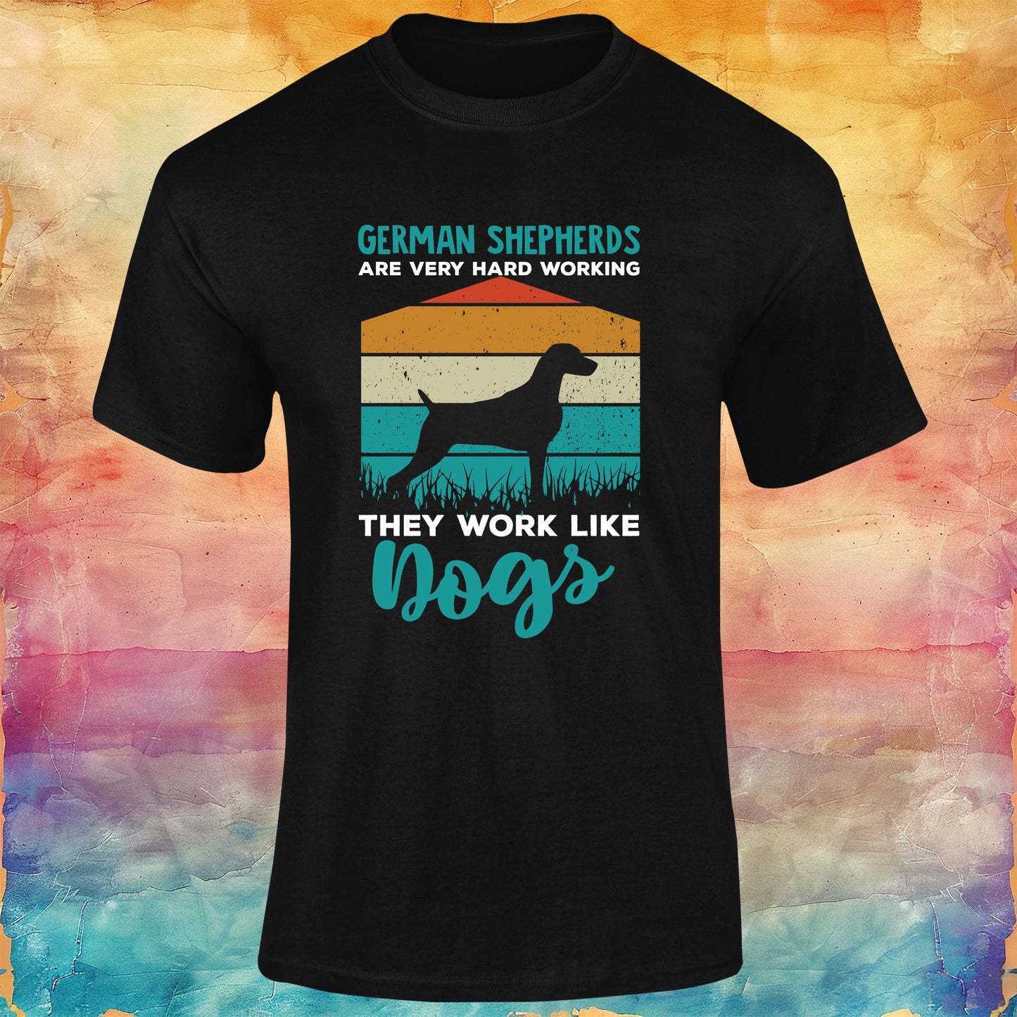 German Shepherds are Very Hard Working Unisex Softstyle Tee