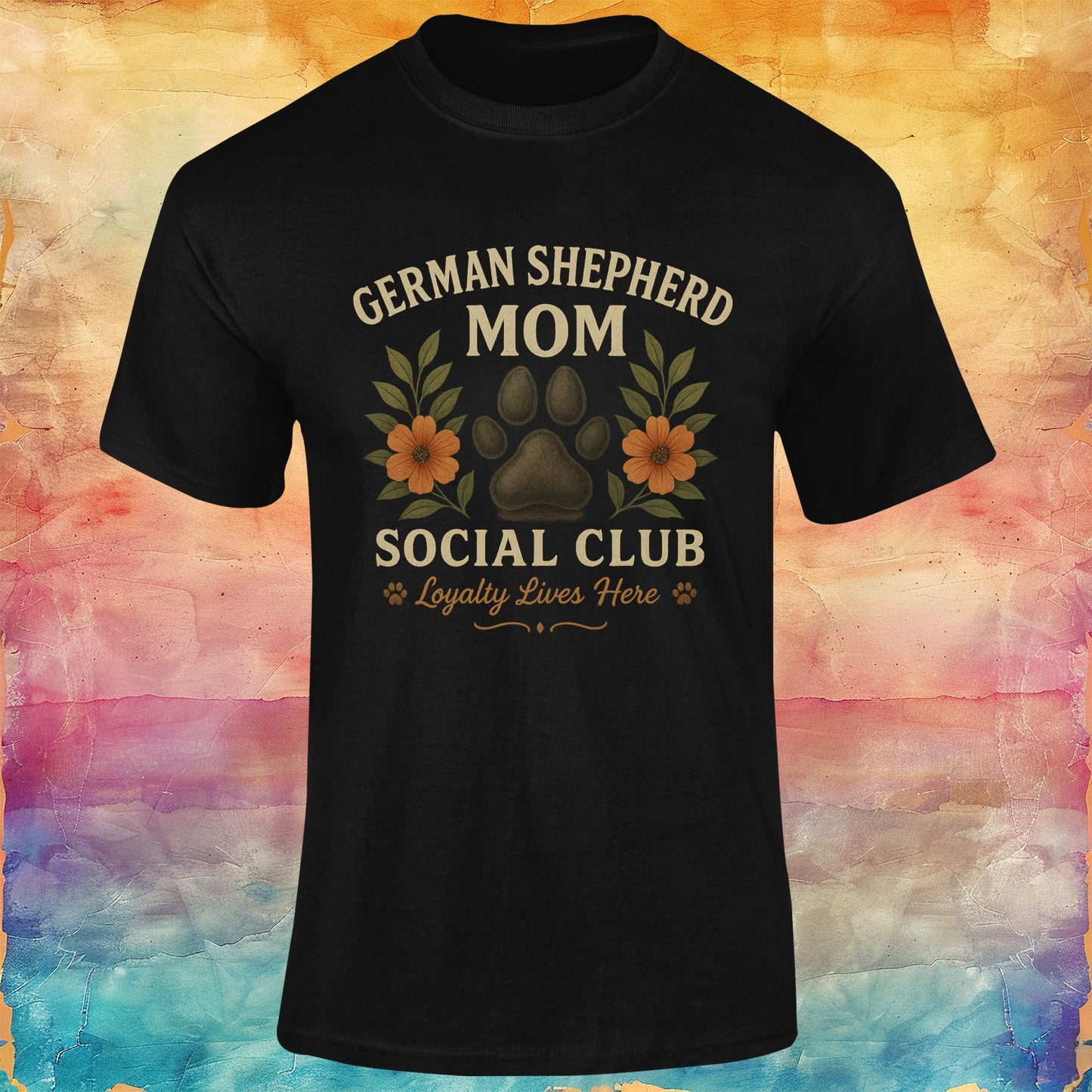 German Shepherd Mom Social Club Unisex Softstyle Tee