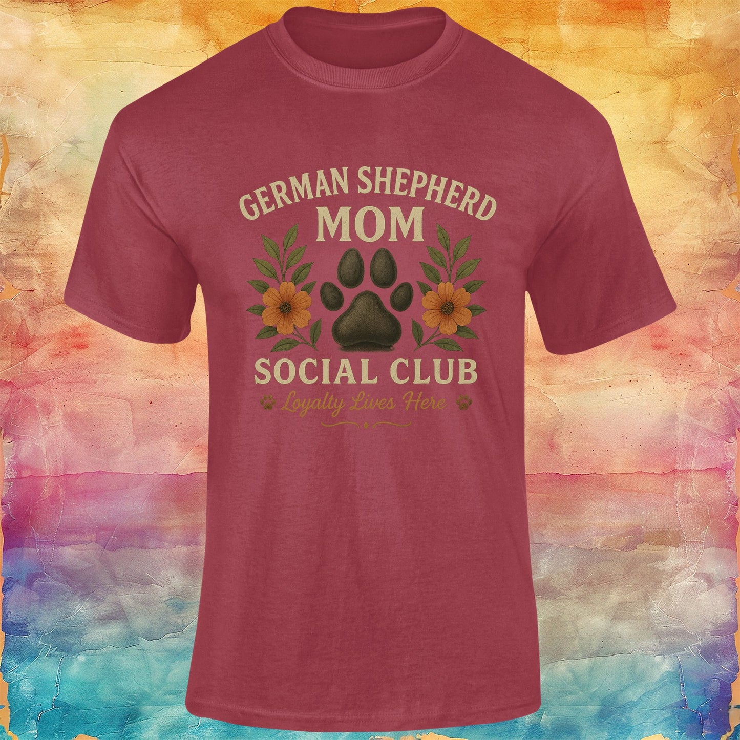 German Shepherd Mom Social Club Unisex Softstyle Tee