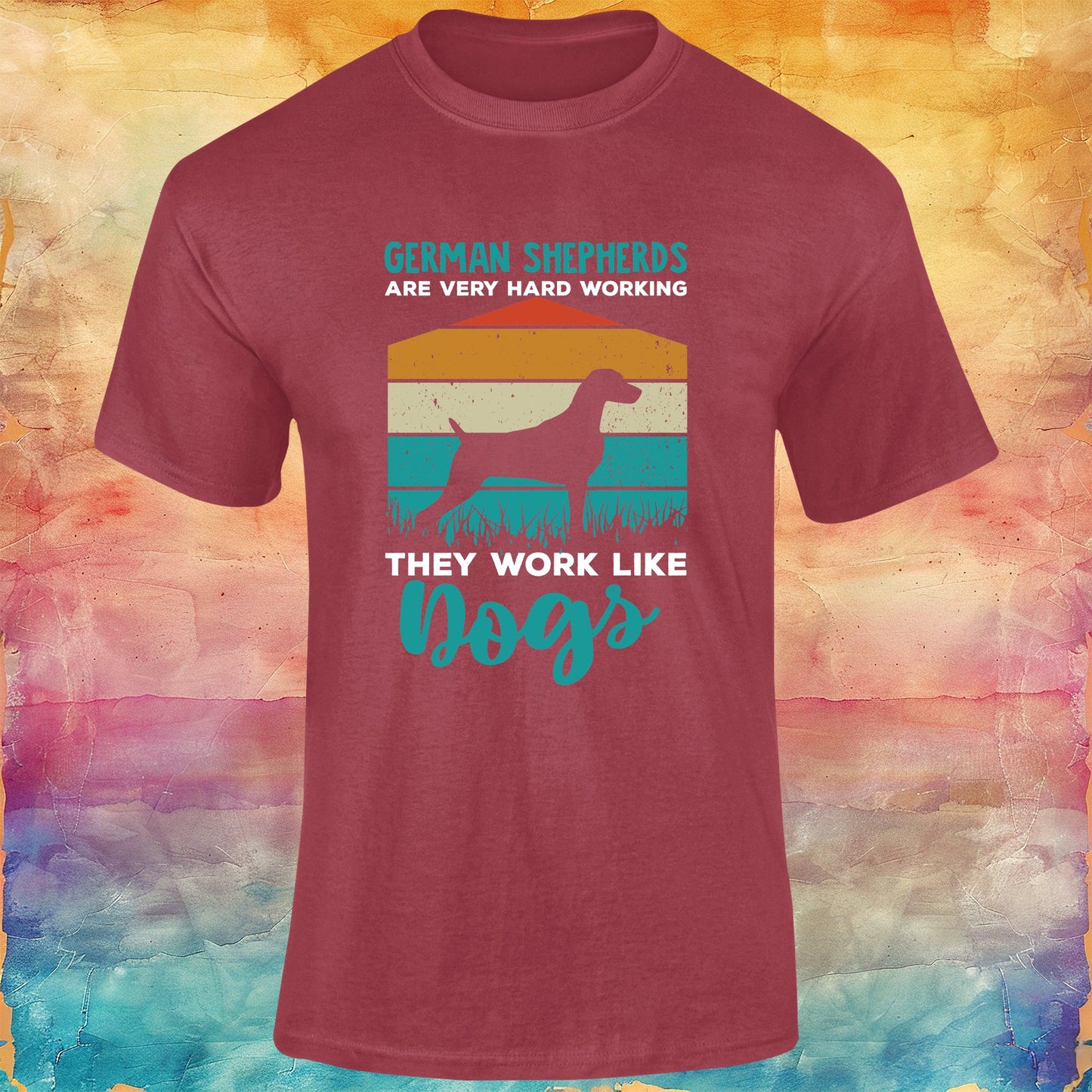 German Shepherds are Very Hard Working Unisex Softstyle Tee