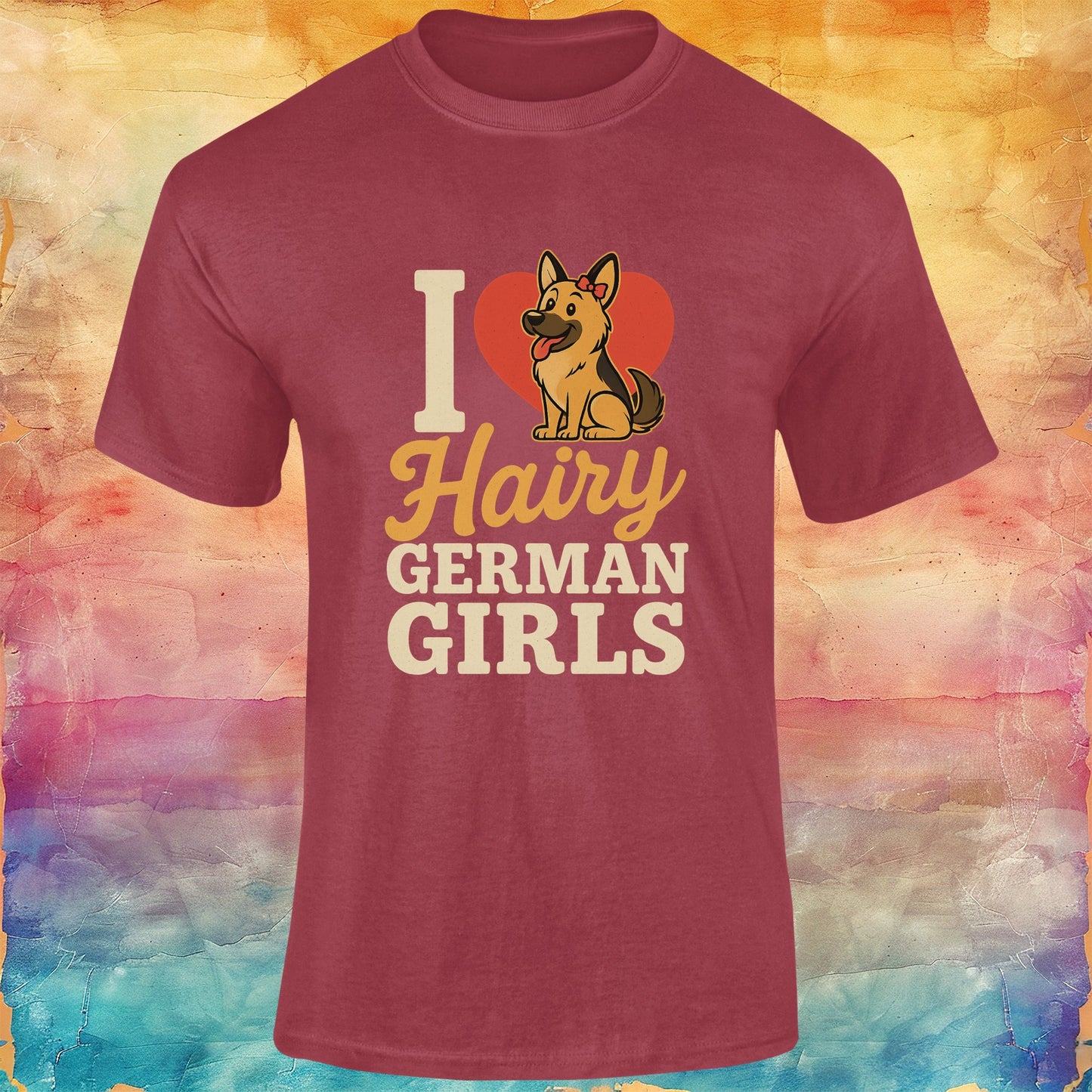 I Love Hairy German Girls Unisex Softstyle Tee