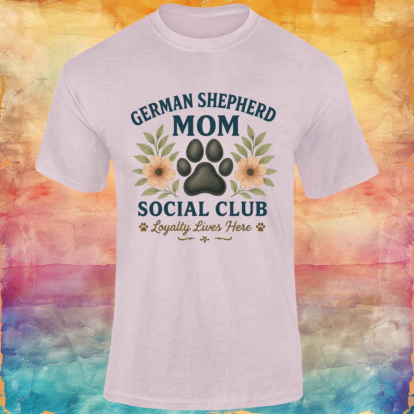 German Shepherd Mom Social Club Unisex Softstyle Tee