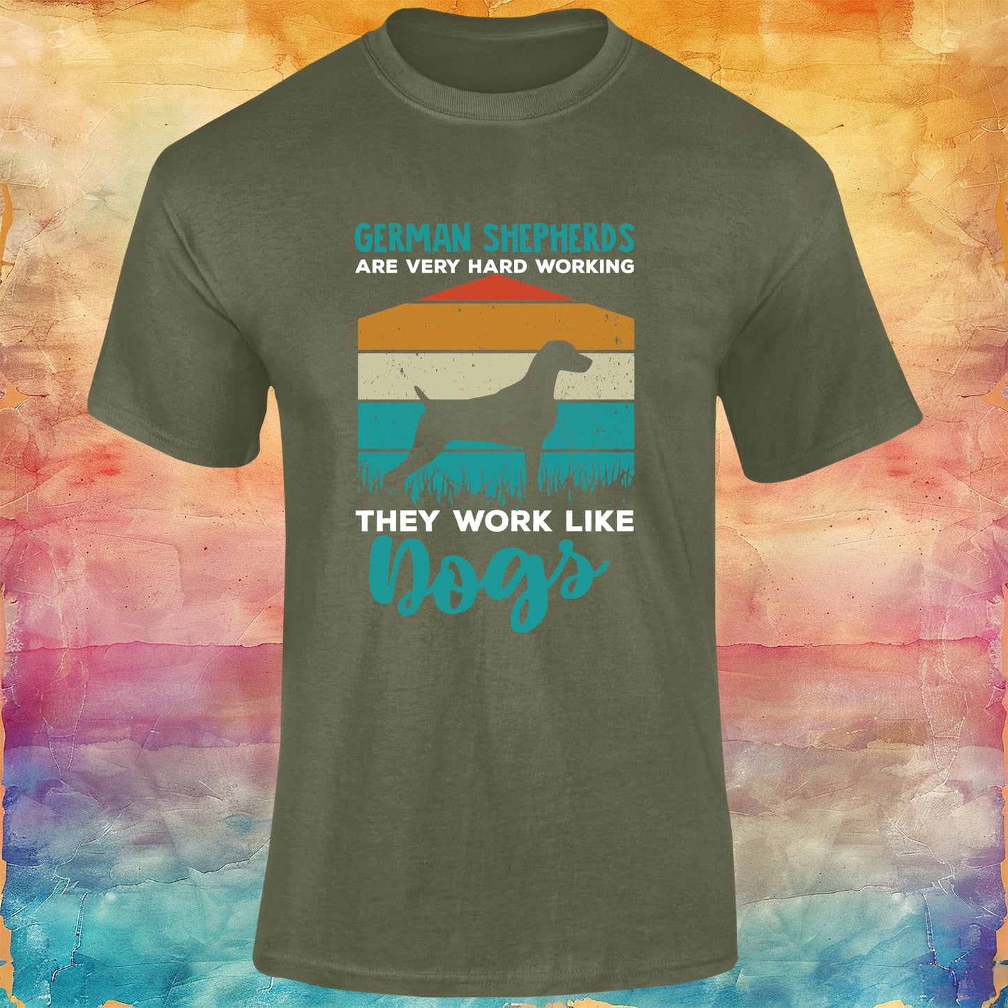 German Shepherds are Very Hard Working Unisex Softstyle Tee