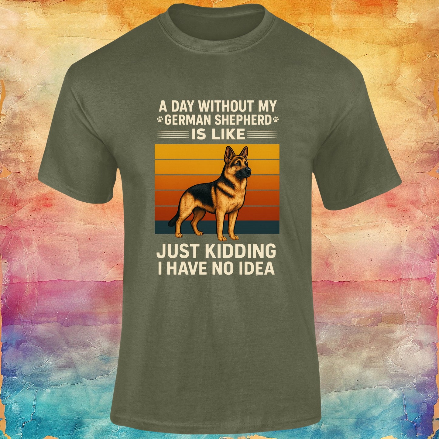 A Day Without My German Shepherd Unisex Softstyle Tee