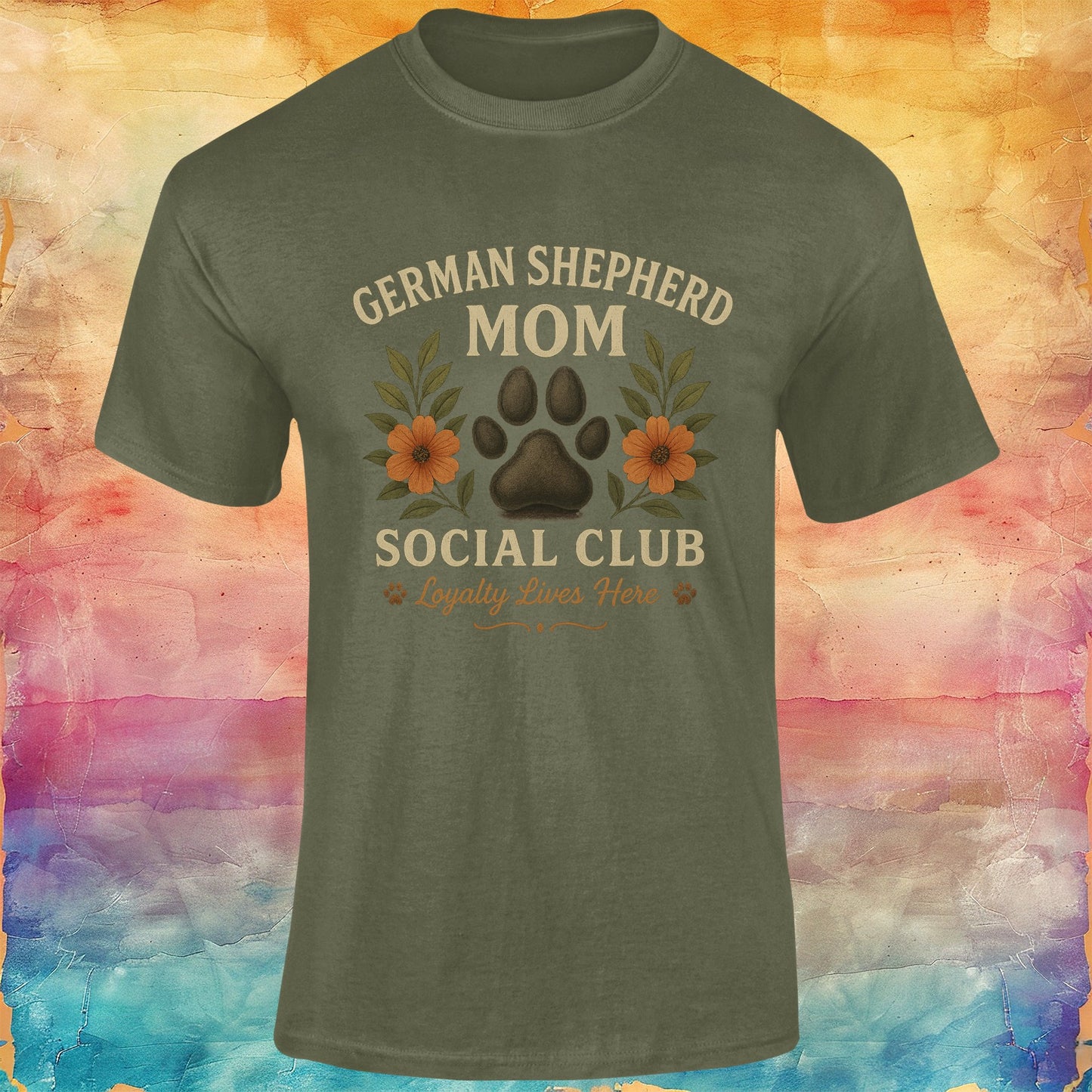 German Shepherd Mom Social Club Unisex Softstyle Tee