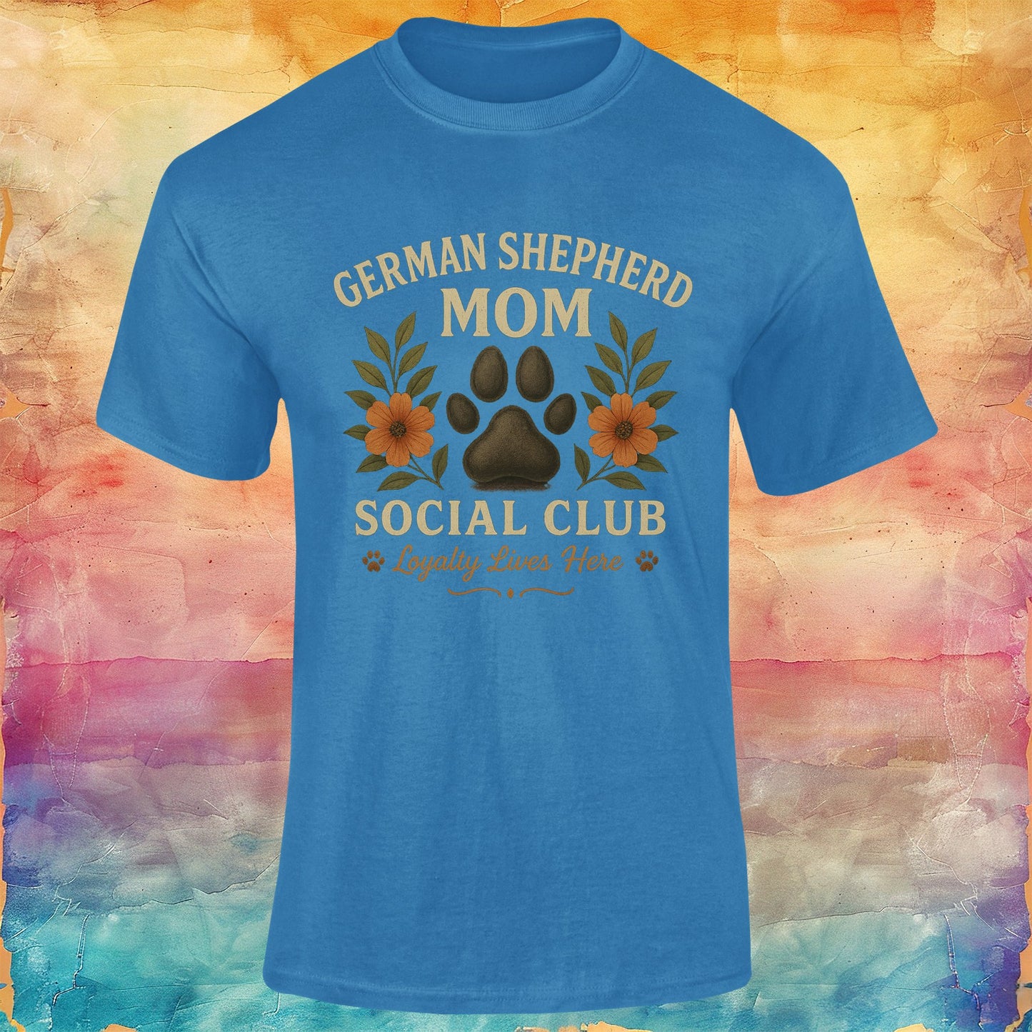 German Shepherd Mom Social Club Unisex Softstyle Tee